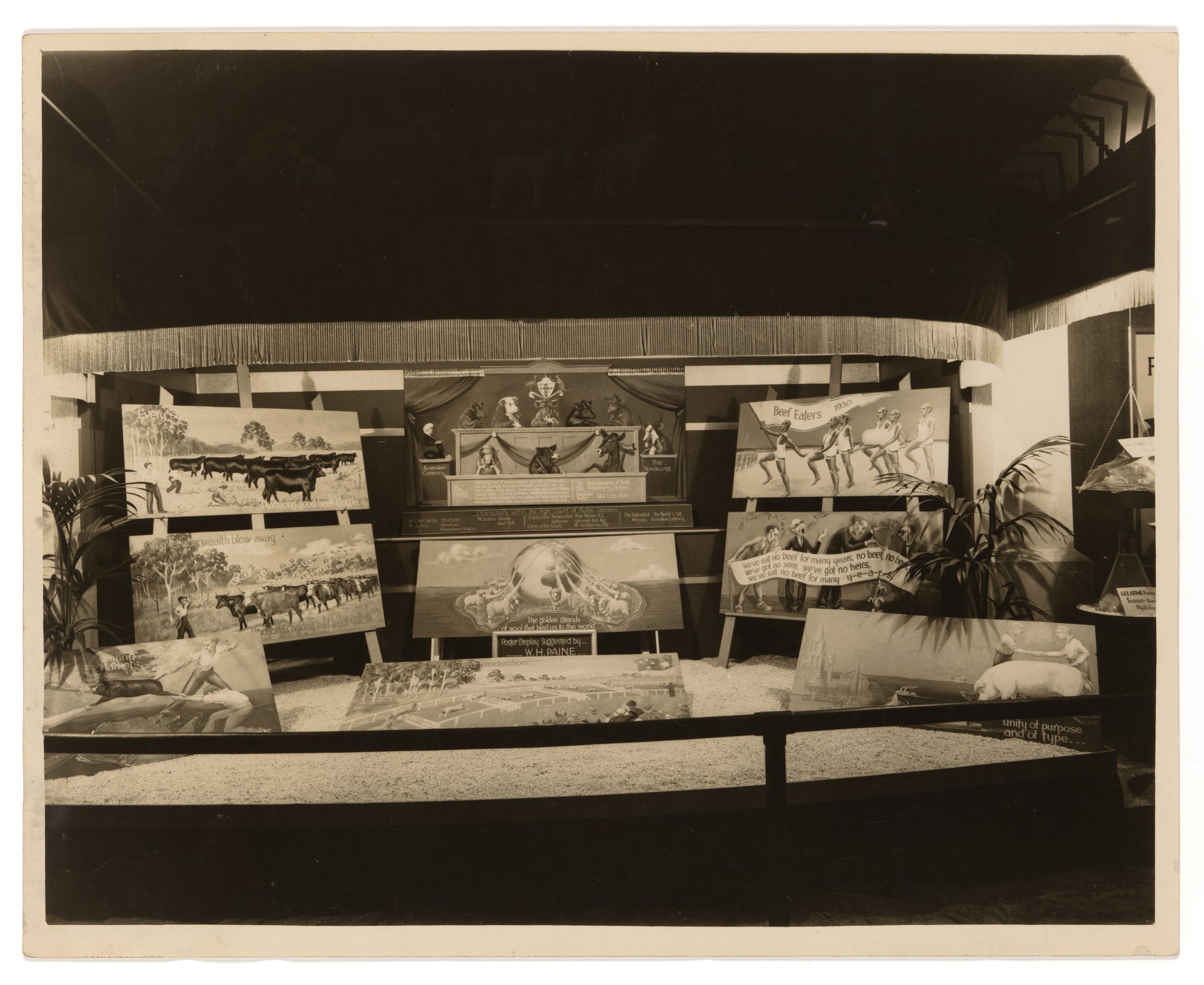 Photograph of poster display celebrating Australia's rural industries at Sydney Royal Easter Show