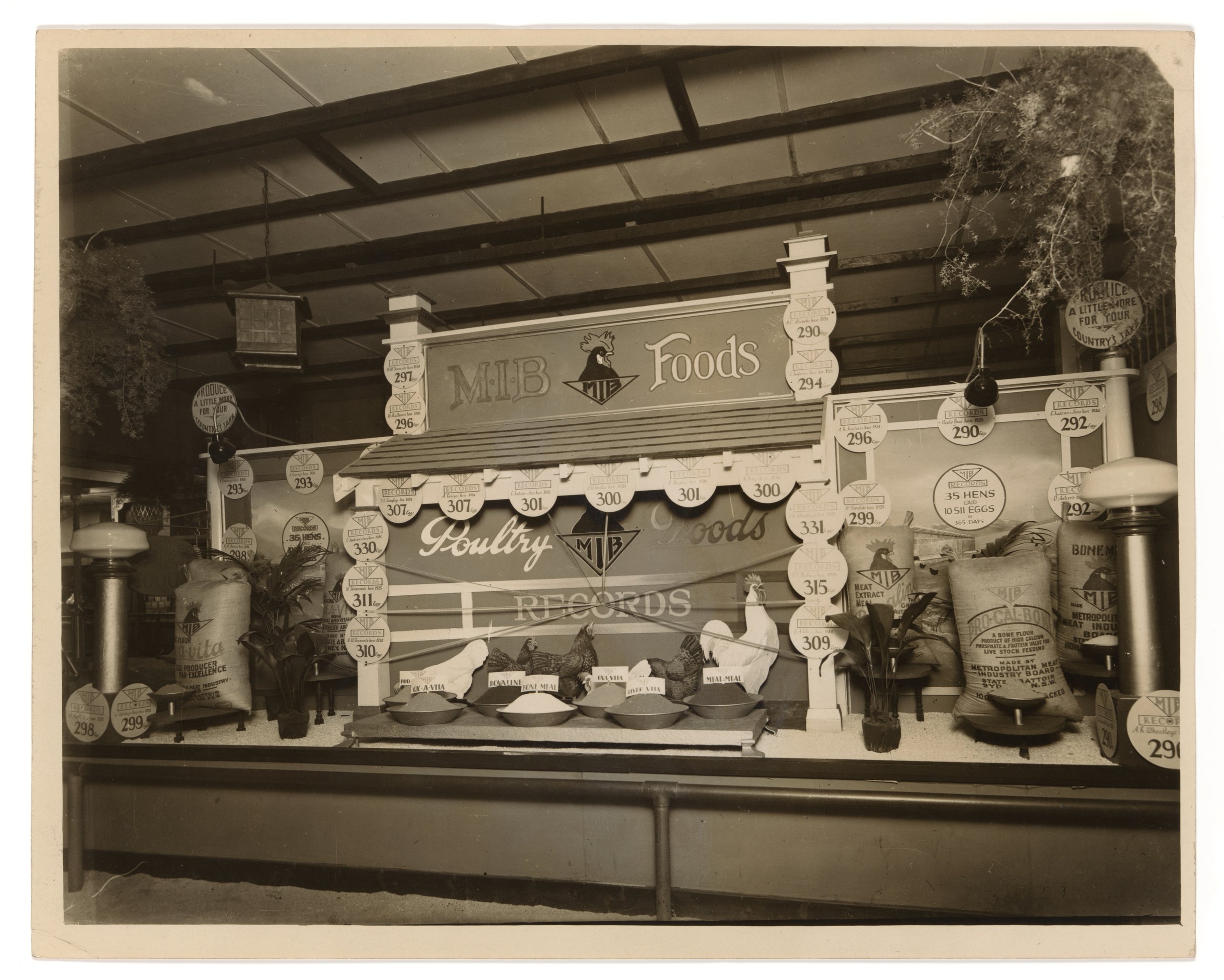 Photograph of promotional exhibit for MIB Foods at Sydney Royal Easter Show