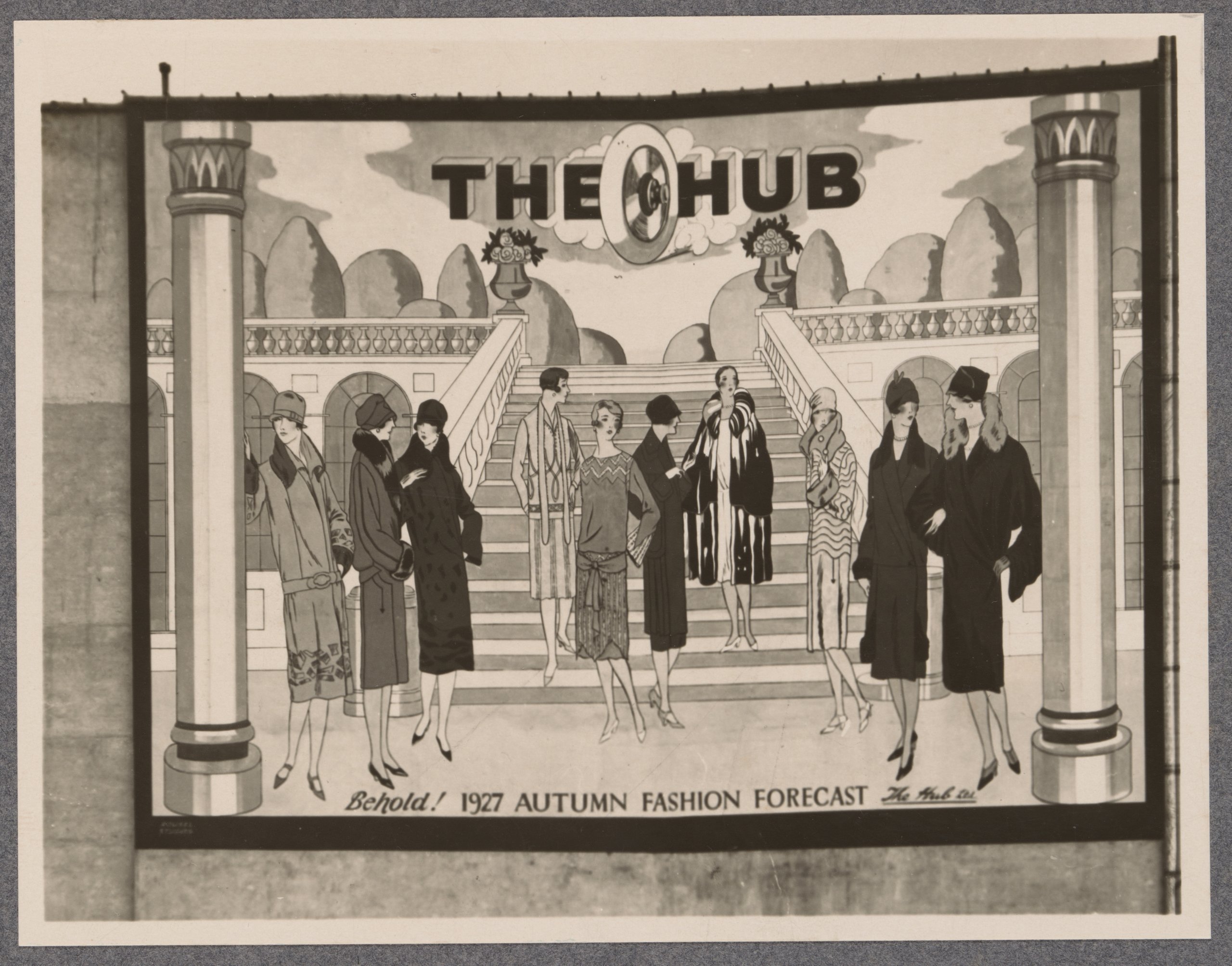 Photograph of advertising sign for The Hub Ltd