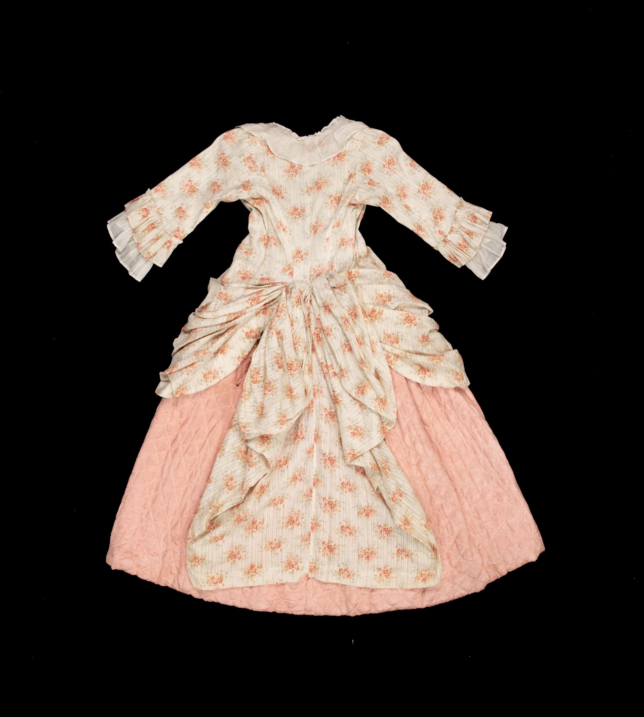 Powerhouse Collection - Girls pannier dress with underskirt, 1865-1875