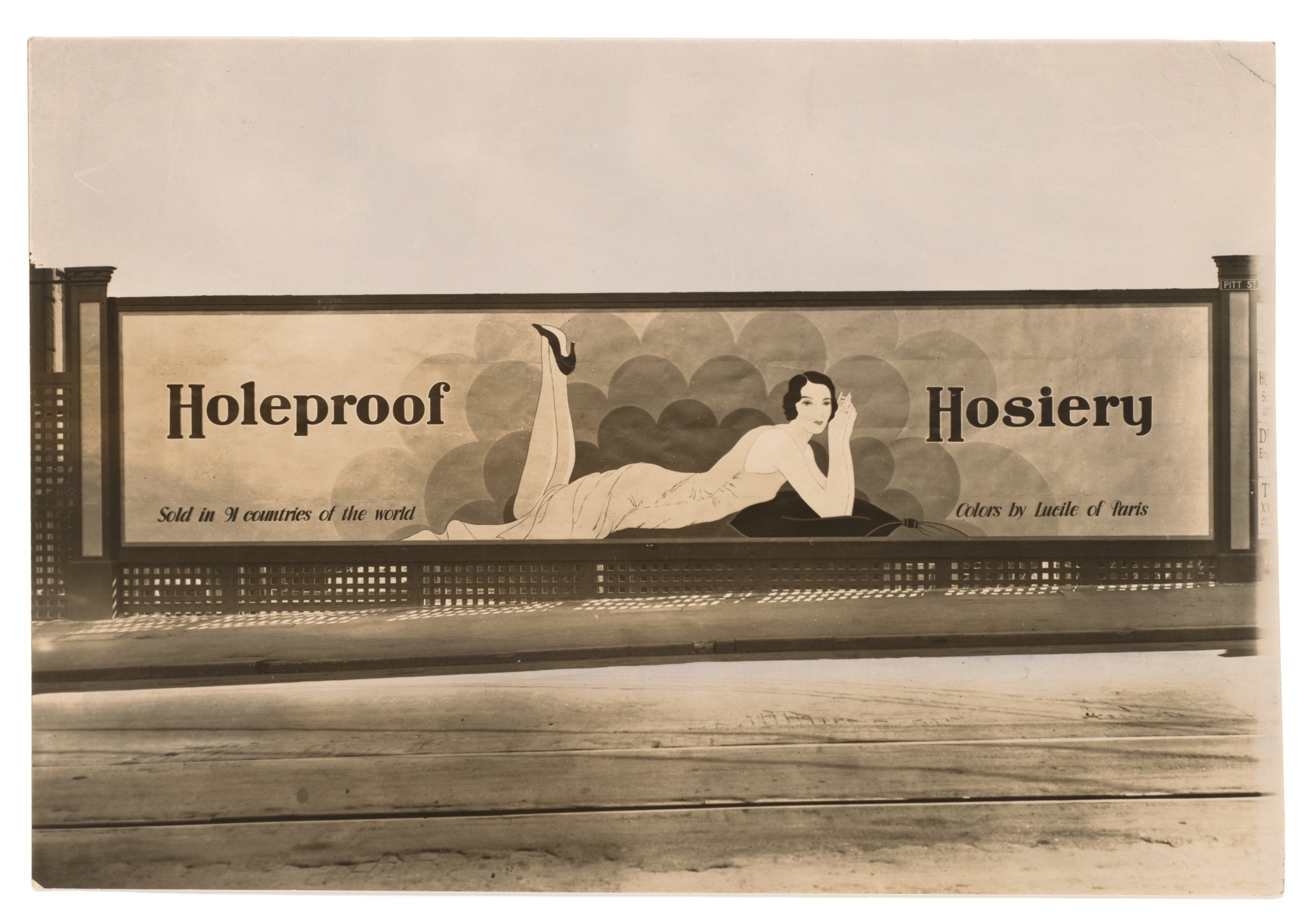 Photograph of advertising sign designed by Rousel Studios