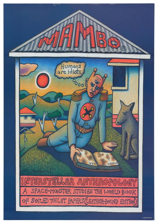 Poster, 'Mambo Instellar Anthropology', by Reg Mombassa for Mambo Graphics