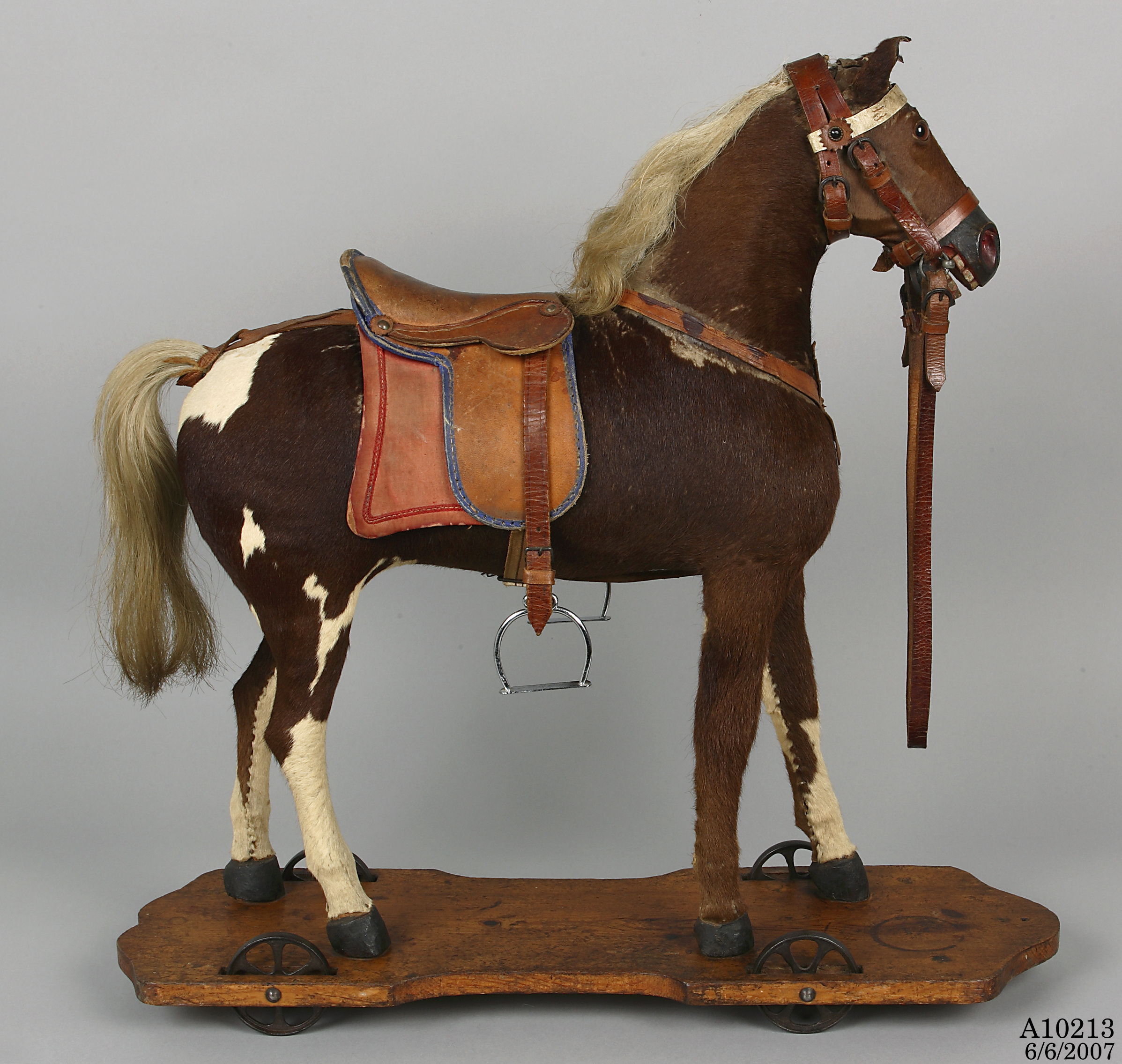 Pull along toy horse
