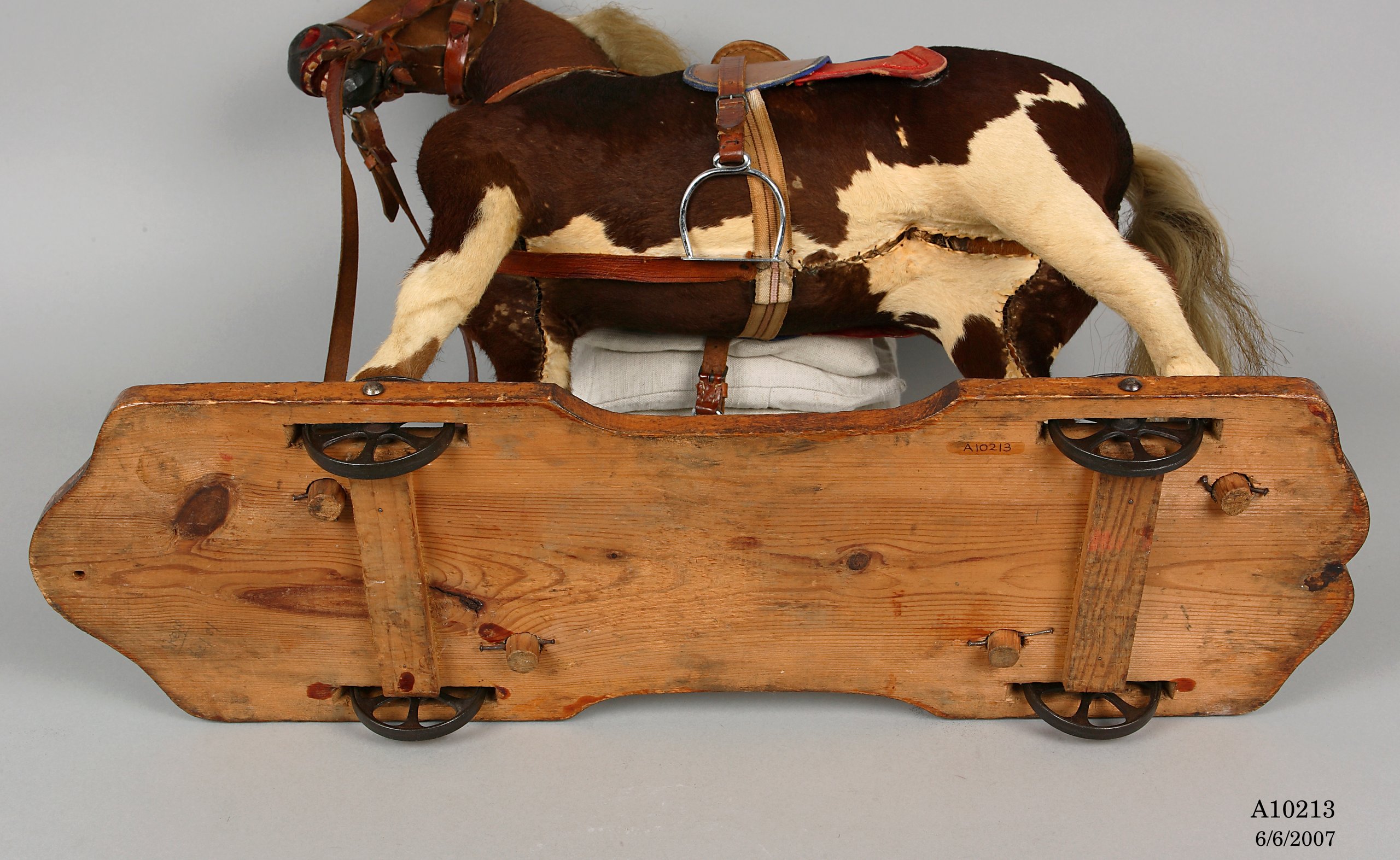 Pull along toy horse