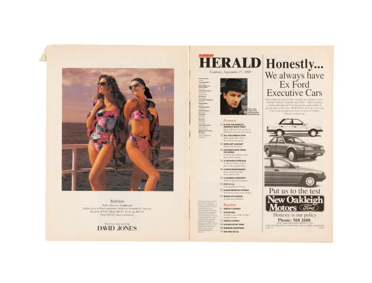 'Sunday Herald' magazine featuring photographs by Bruno Benini, published September 1989