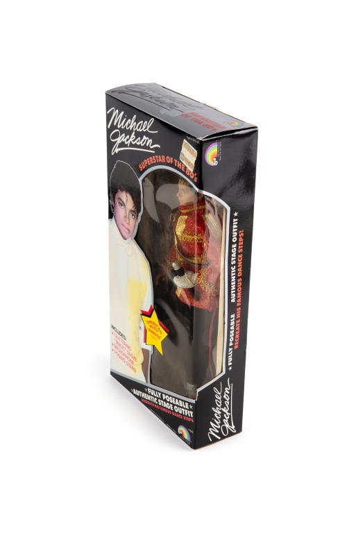 Michael Jackson doll in box