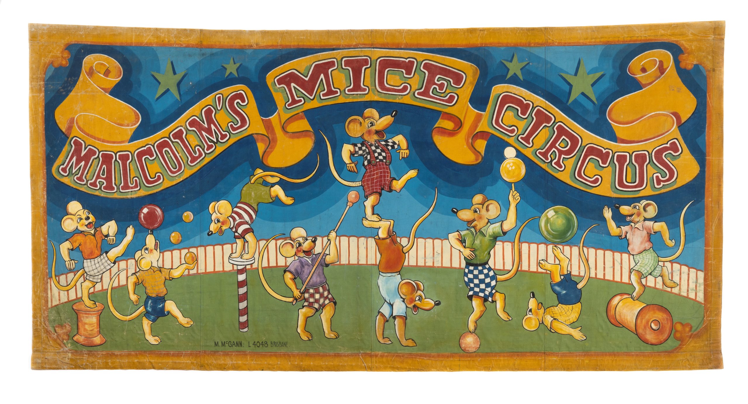 'Malcolm's Mice Circus' sideshow banner