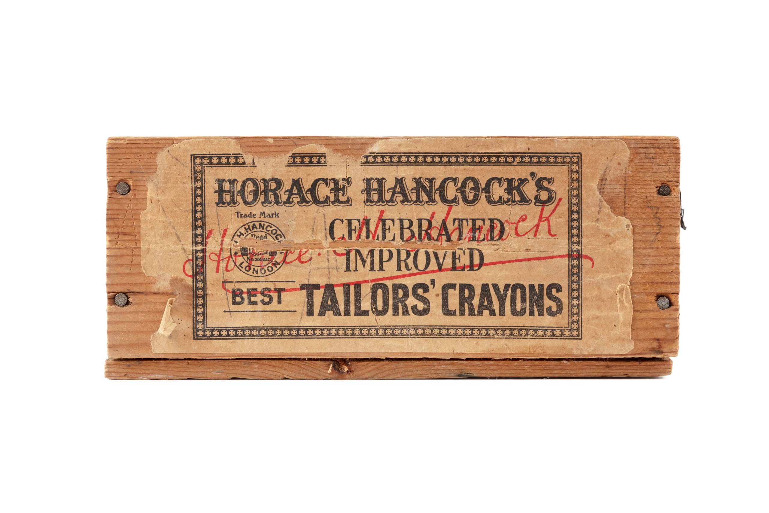 Tailors chalk box used by Ron and Maxwell Gillman