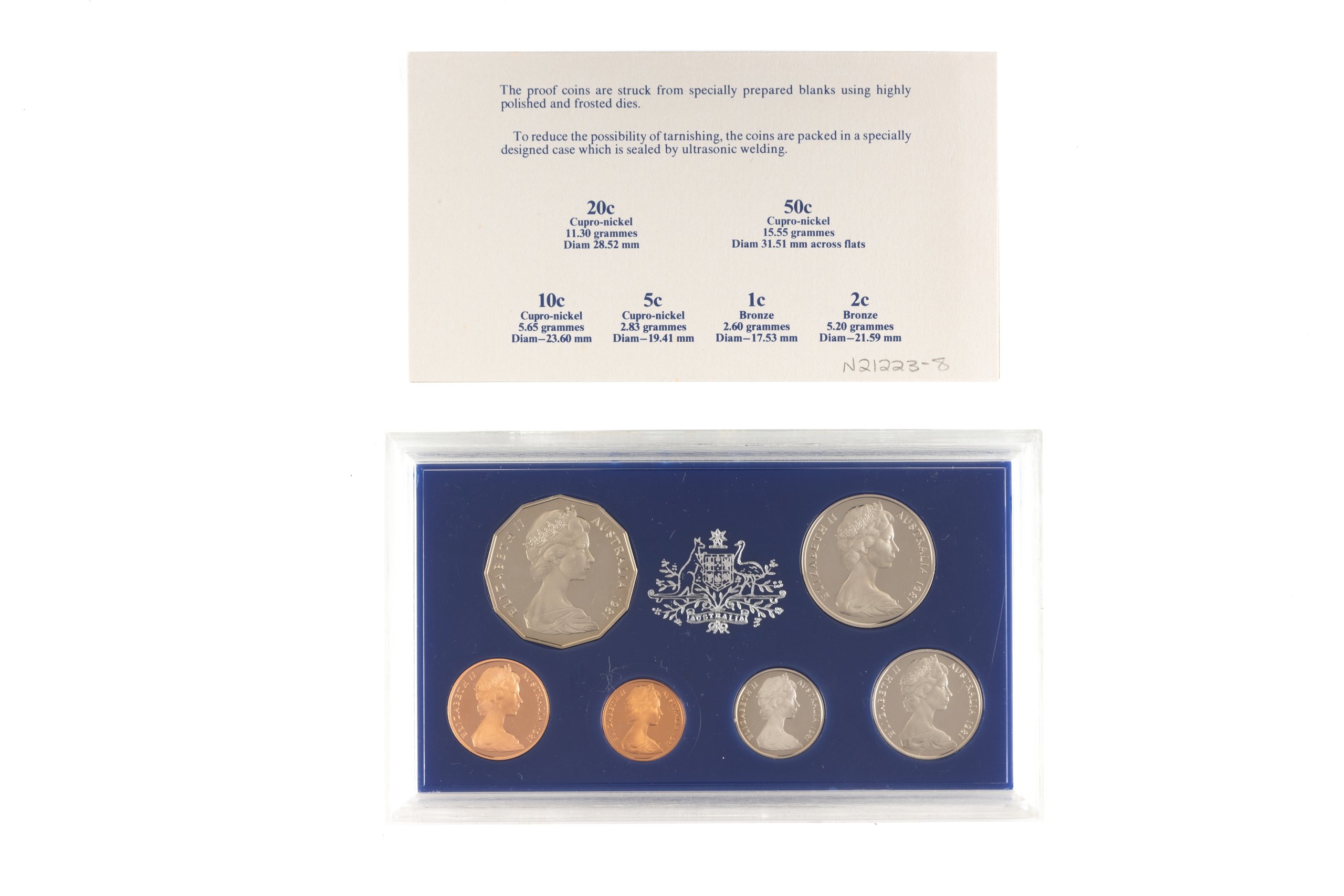 Australian proof coin set in case with booklet