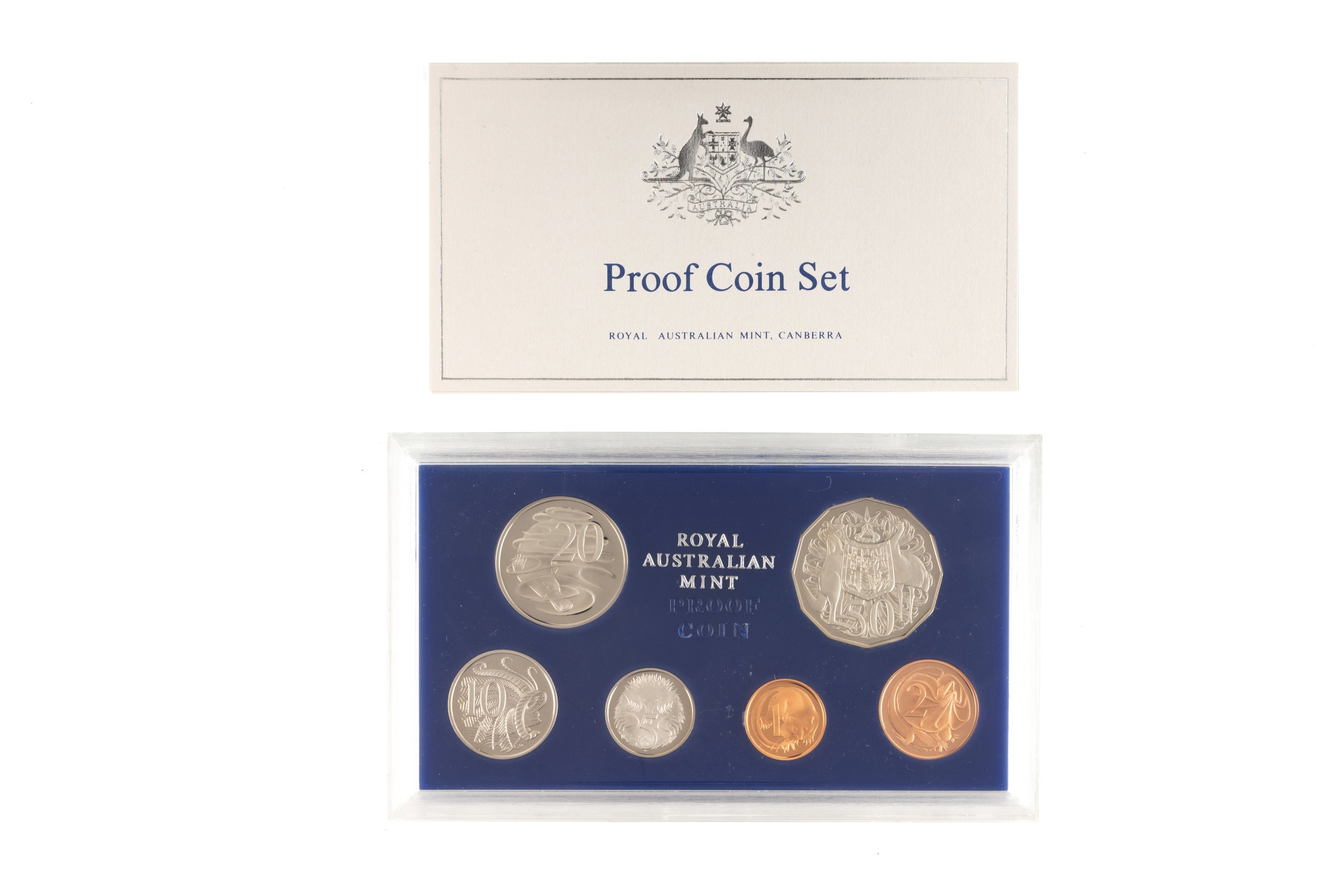 Australian proof coin set in case with booklet