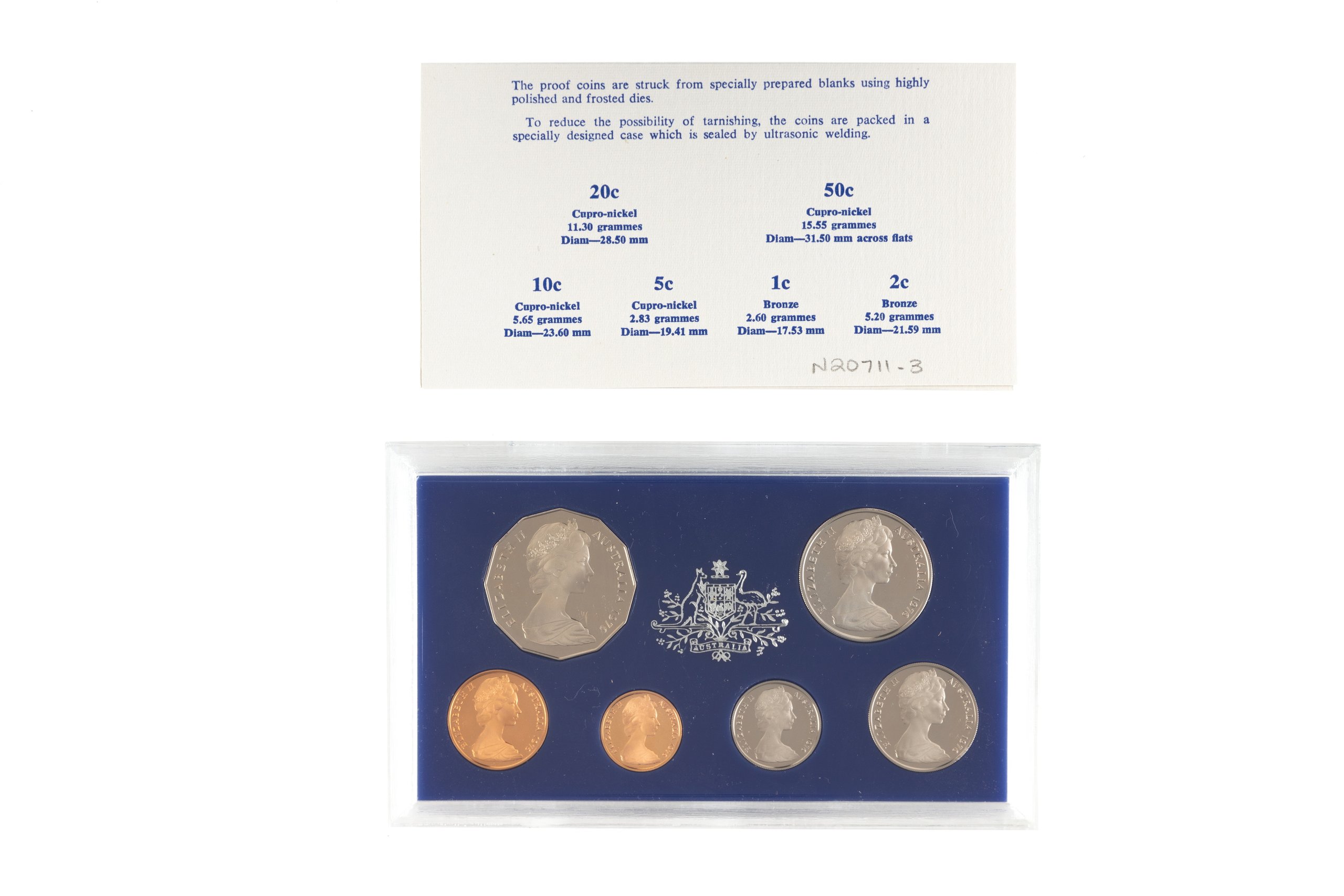Australian Fifty Cent proof coin in case with booklet