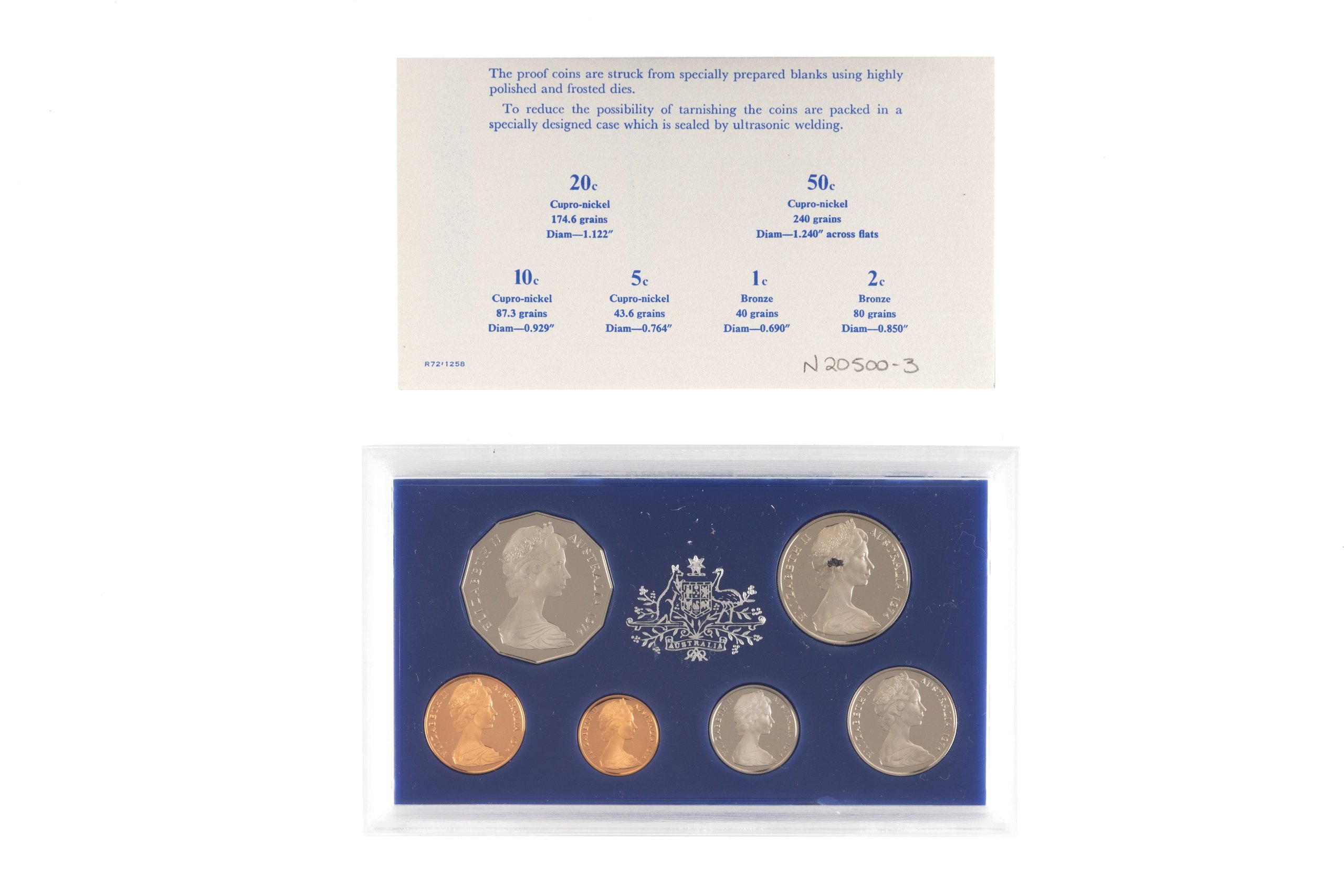 Australian Fifty Cent proof coin in case with booklet