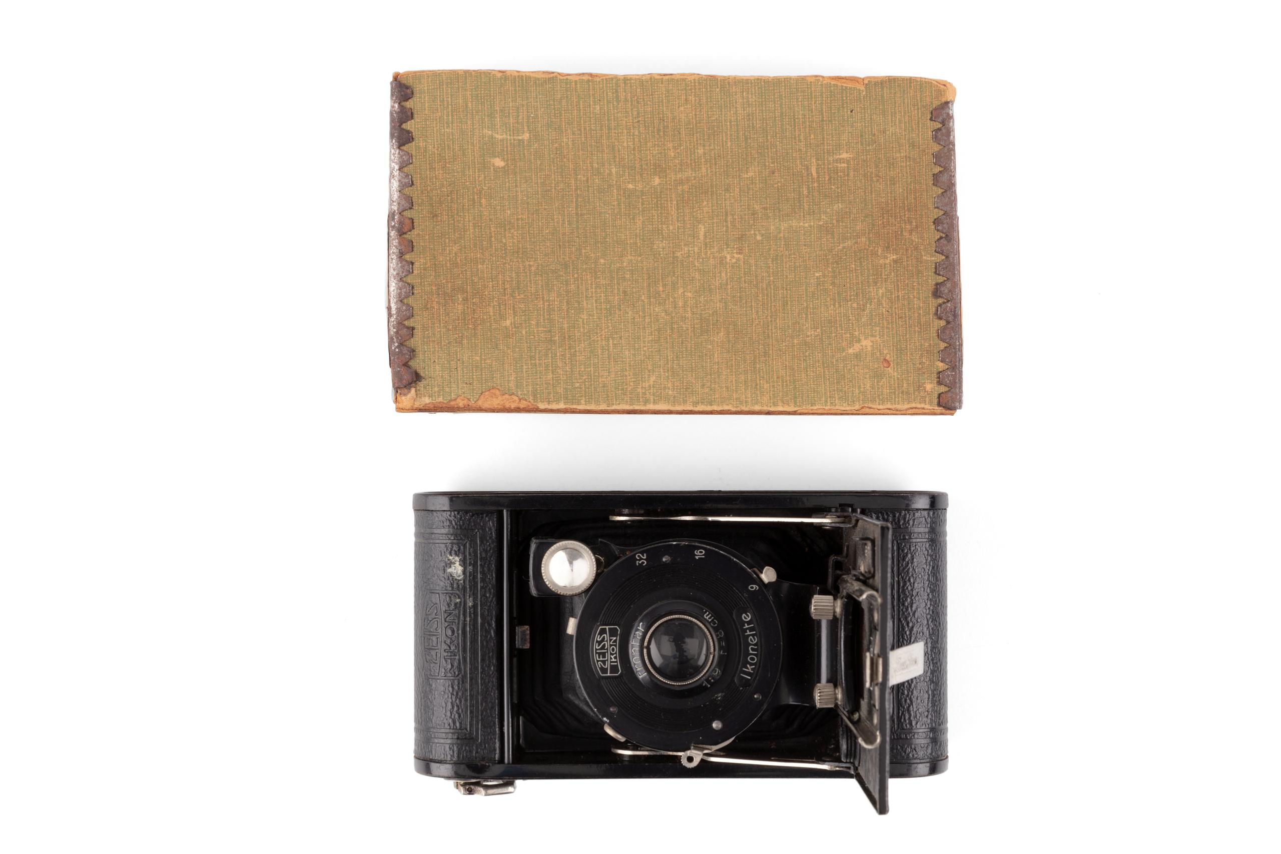 Powerhouse Collection - Ikonette 127 pocket camera and box, 1929-1931