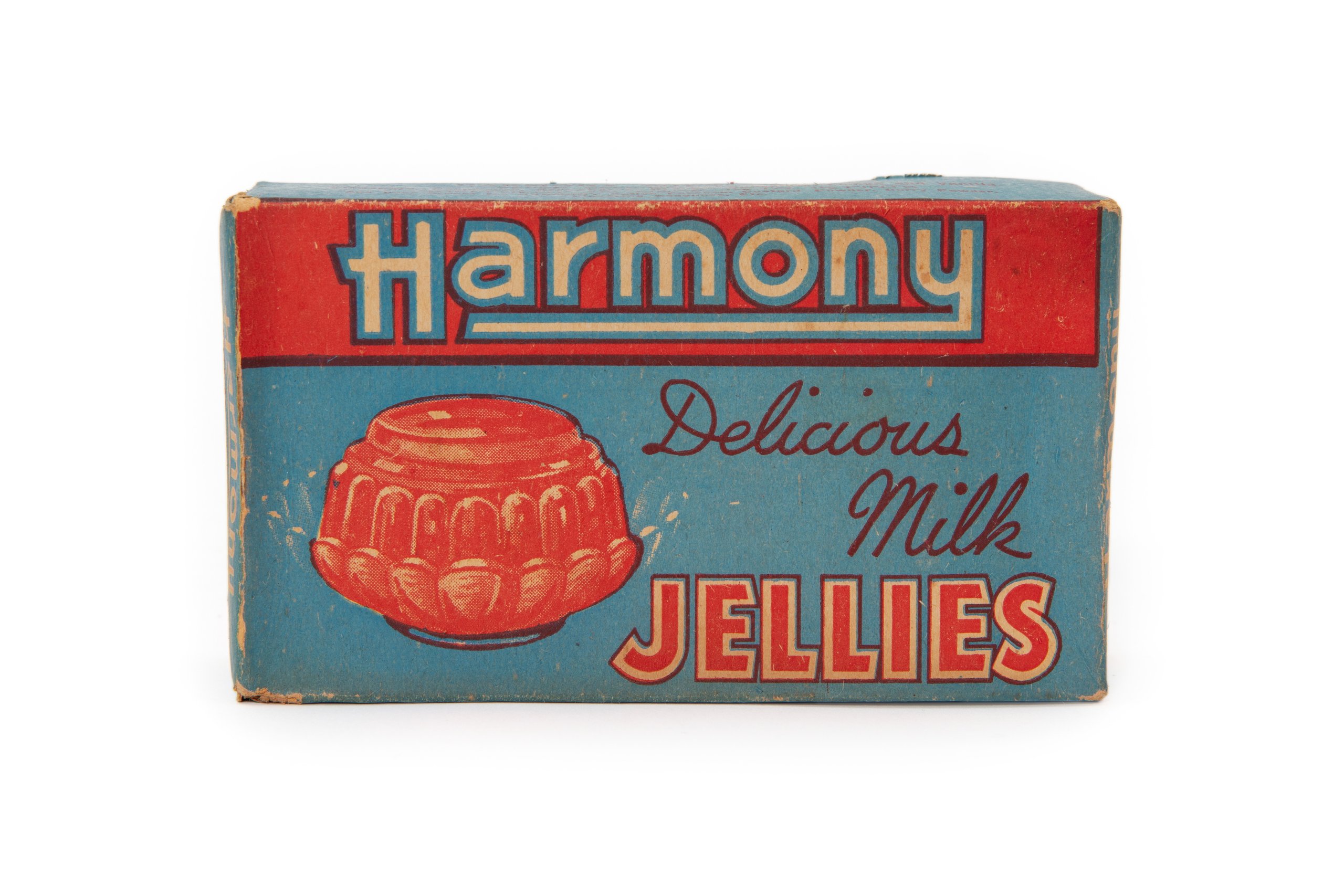 Package for 'Harmony Milk Jelly' pudding mix