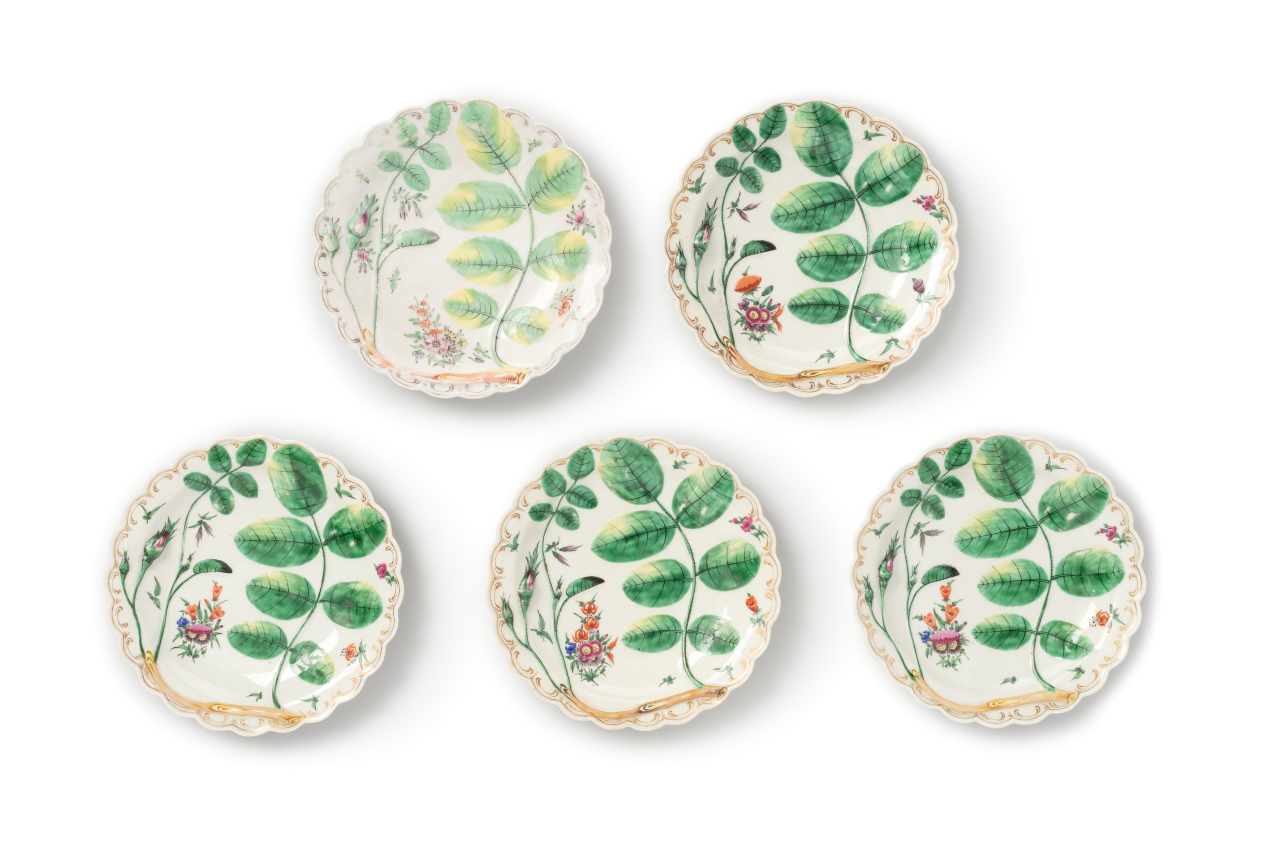 Royal Worcester 'Blind Earl' porcelain plates