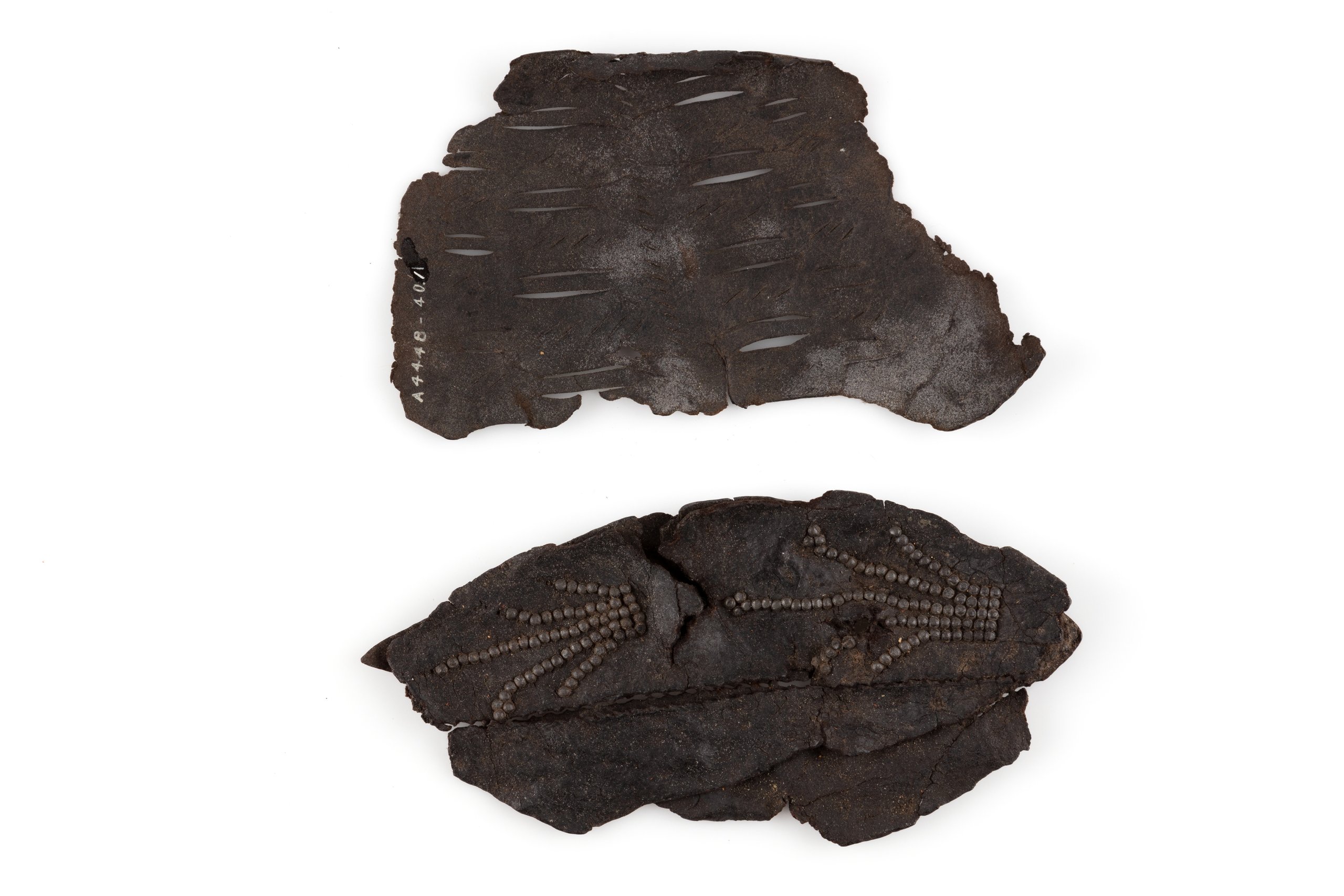 Shoe vamp and gament fragments from the Joseph Box collection