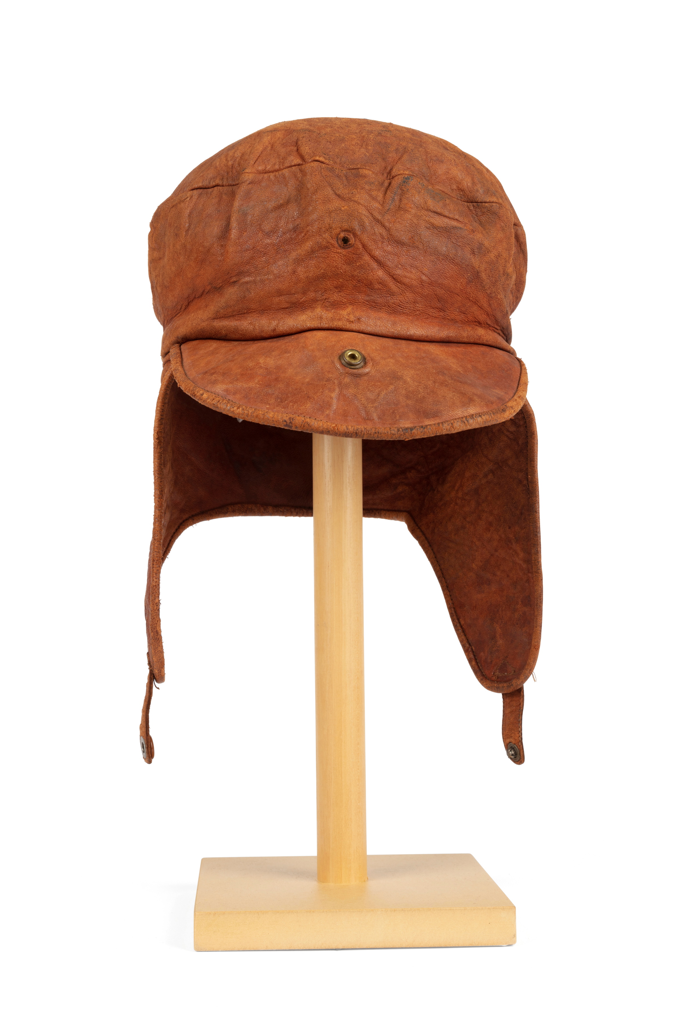Aviator flying cap worn by Millicent Bryant