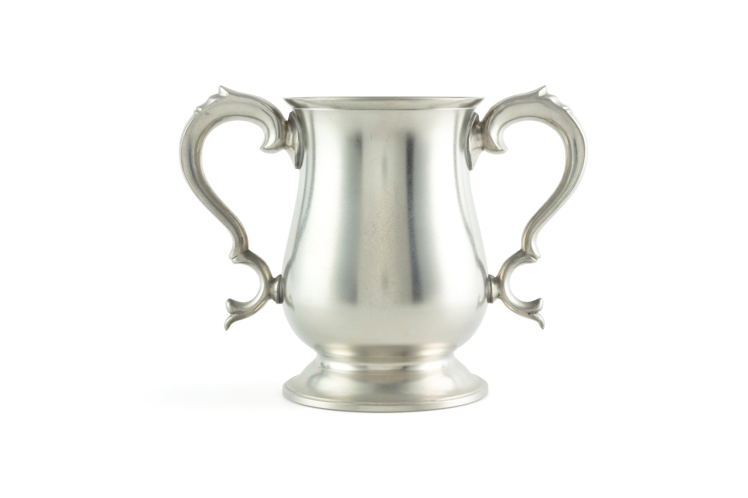 Crown and Rose pewter drinking vessel
