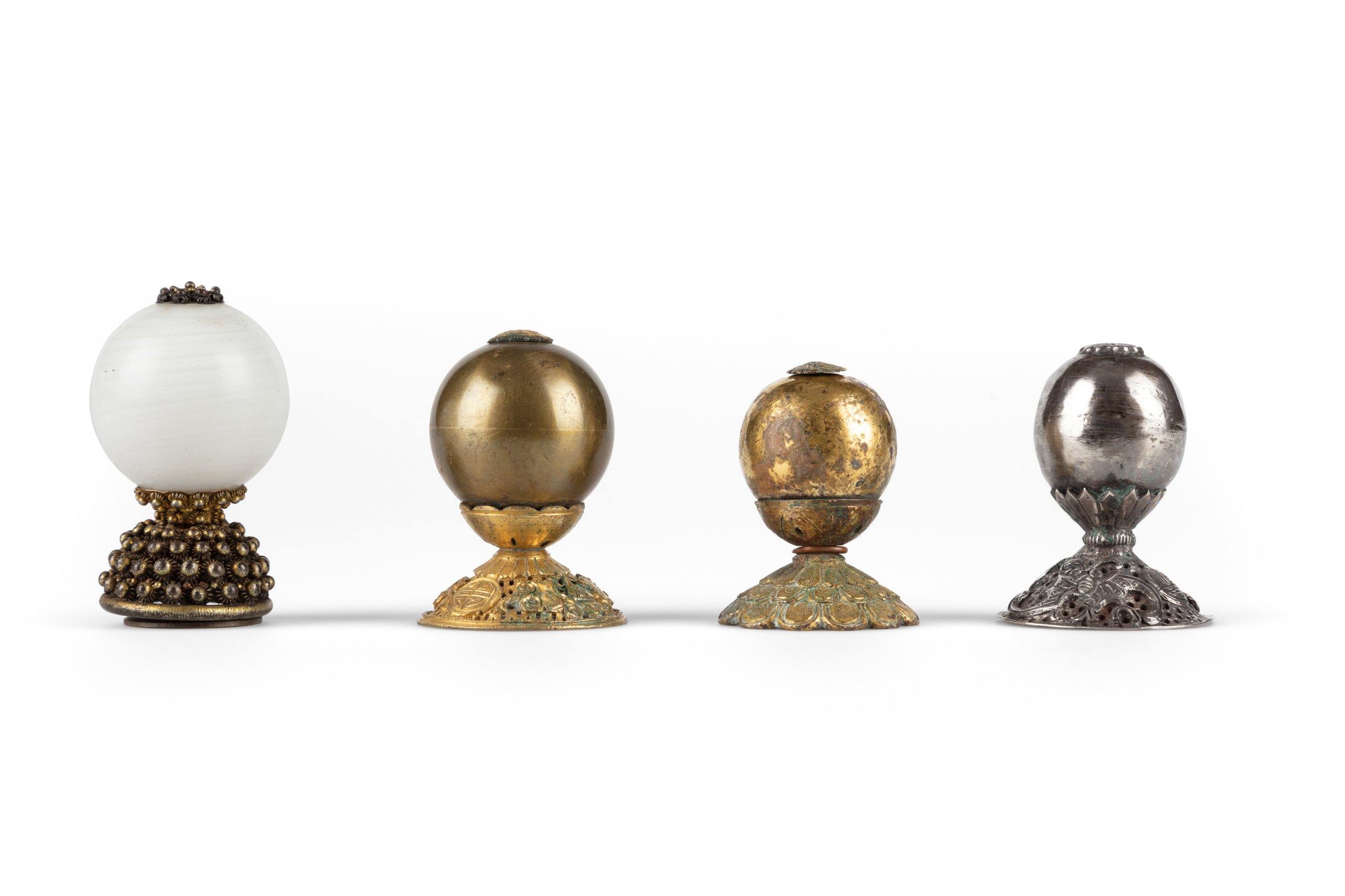 Full set of nine ranks of hat finials for Chinese court officials