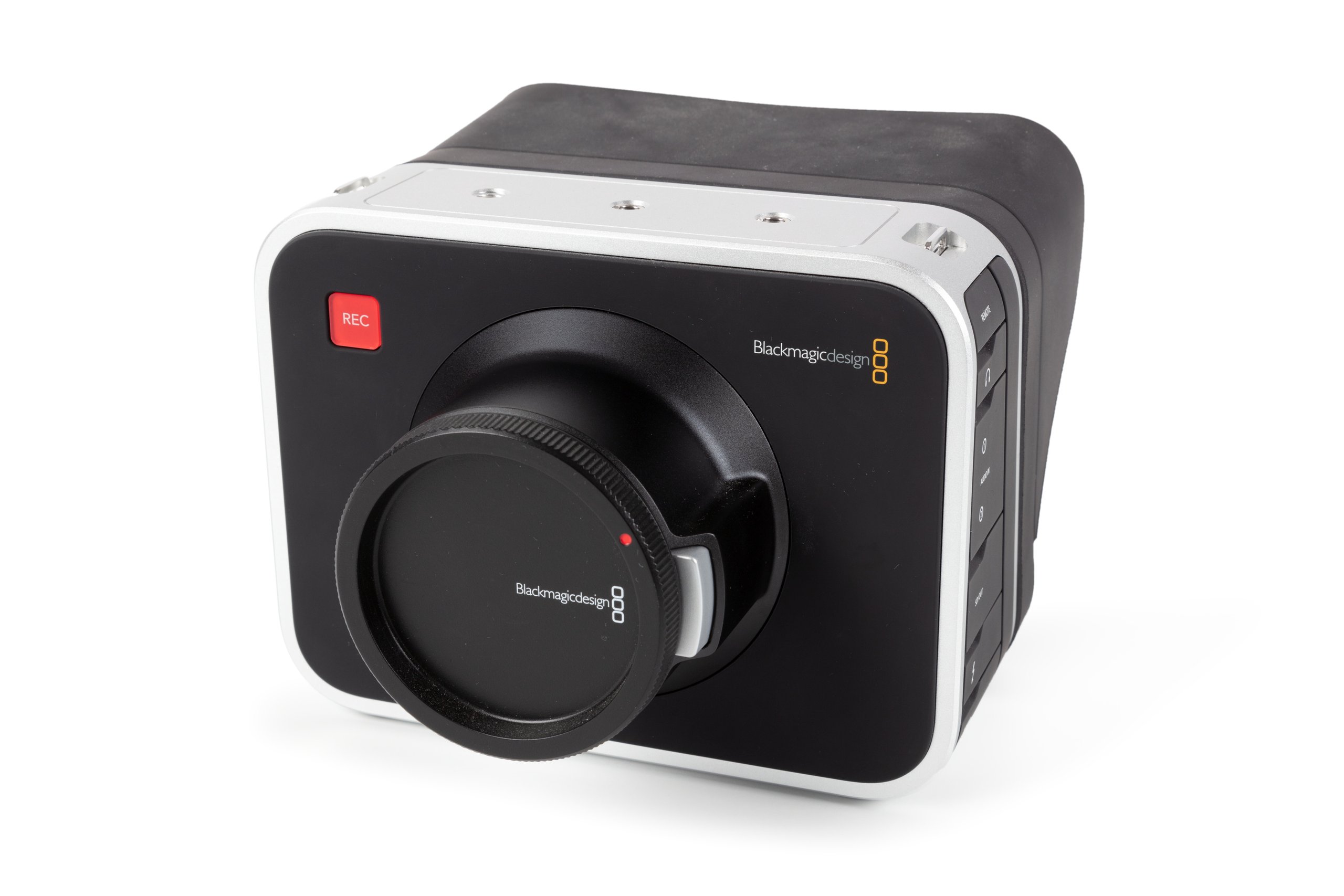 'Blackmagic cinema camera' with accessories by Blackmagic Design