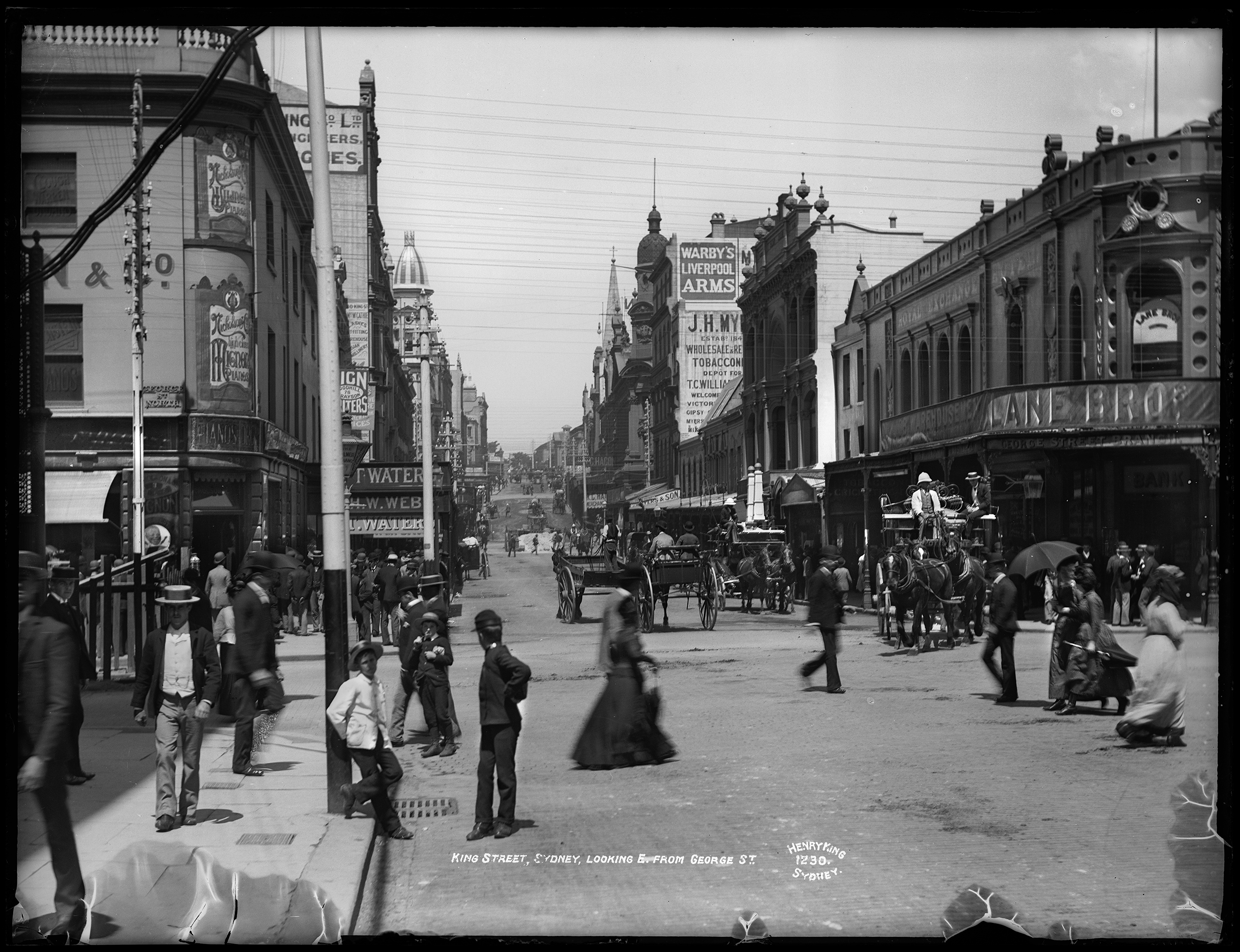 'King Street, Sydney, Looking East from George Street' by Henry King