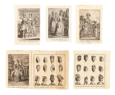 Powerhouse Collection - Fashion plate of 'Ladies in the Most Fshionable Head  Dresses', 1769-1800