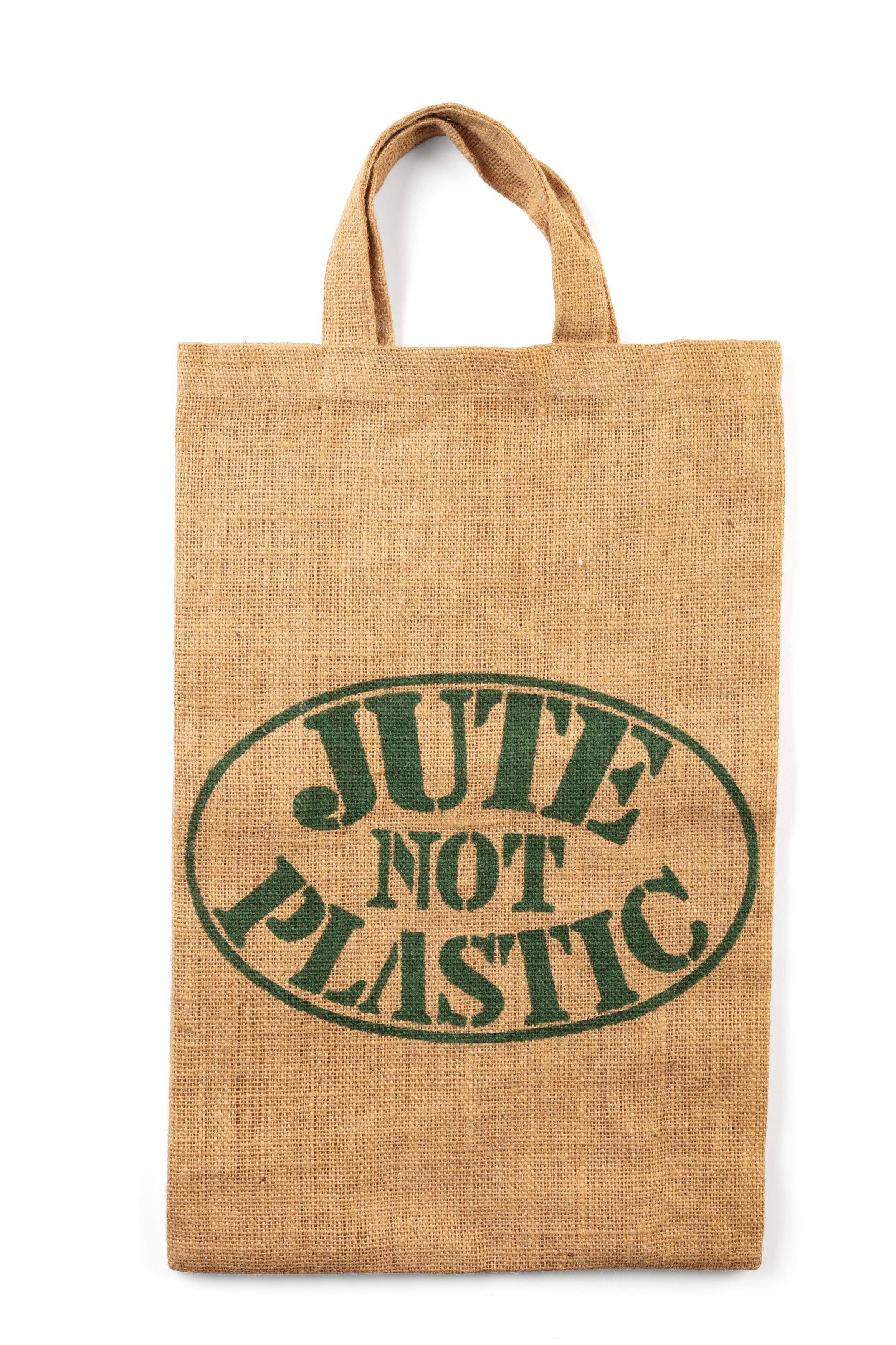 'Jute not Plastic' shopping bag by CORR - The Jute Works