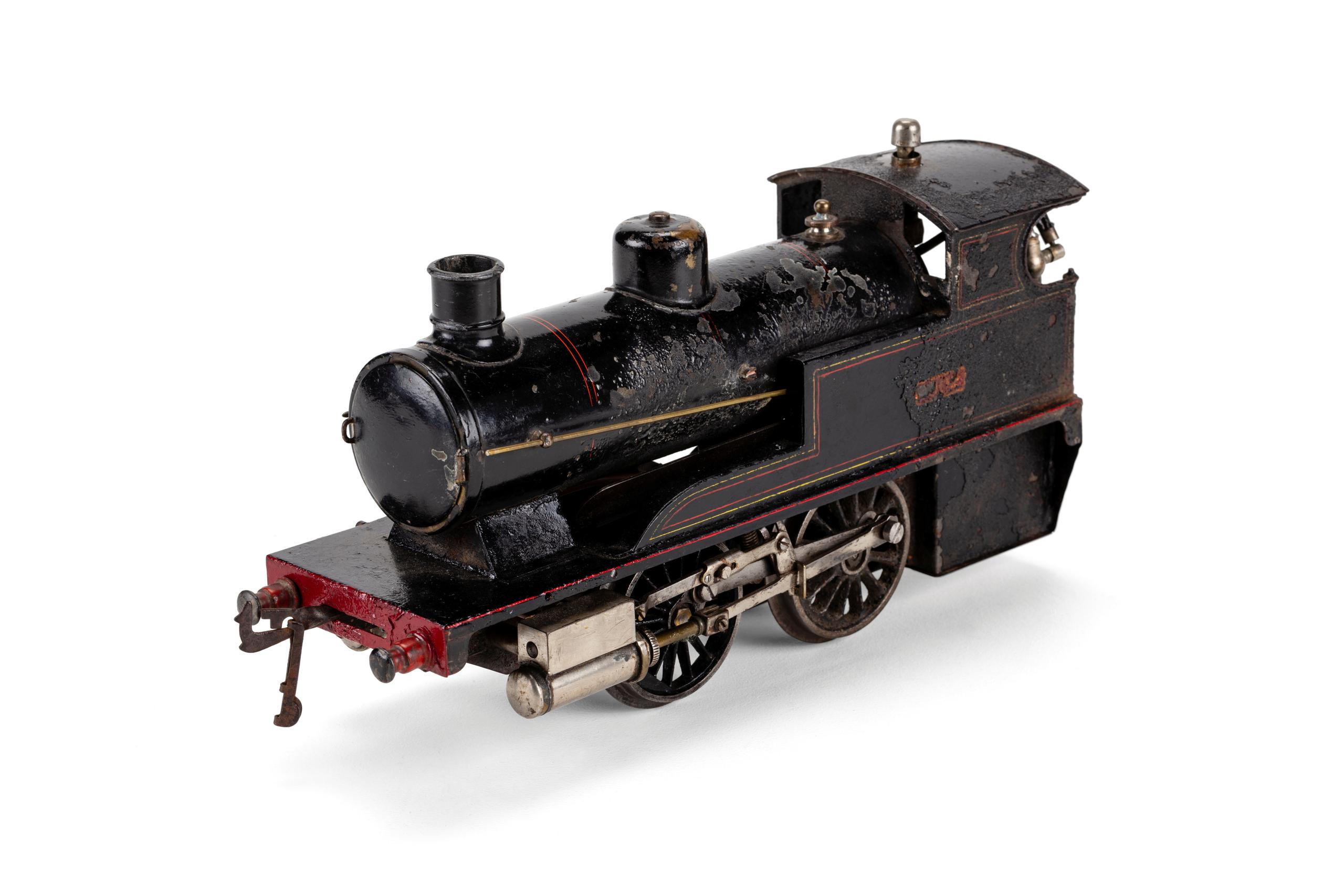 BING O GERMANY LOCO MÉCANIQUE TÔLE Lg 34 cm 1925 ÉTAT DE JEU À RÉVISER