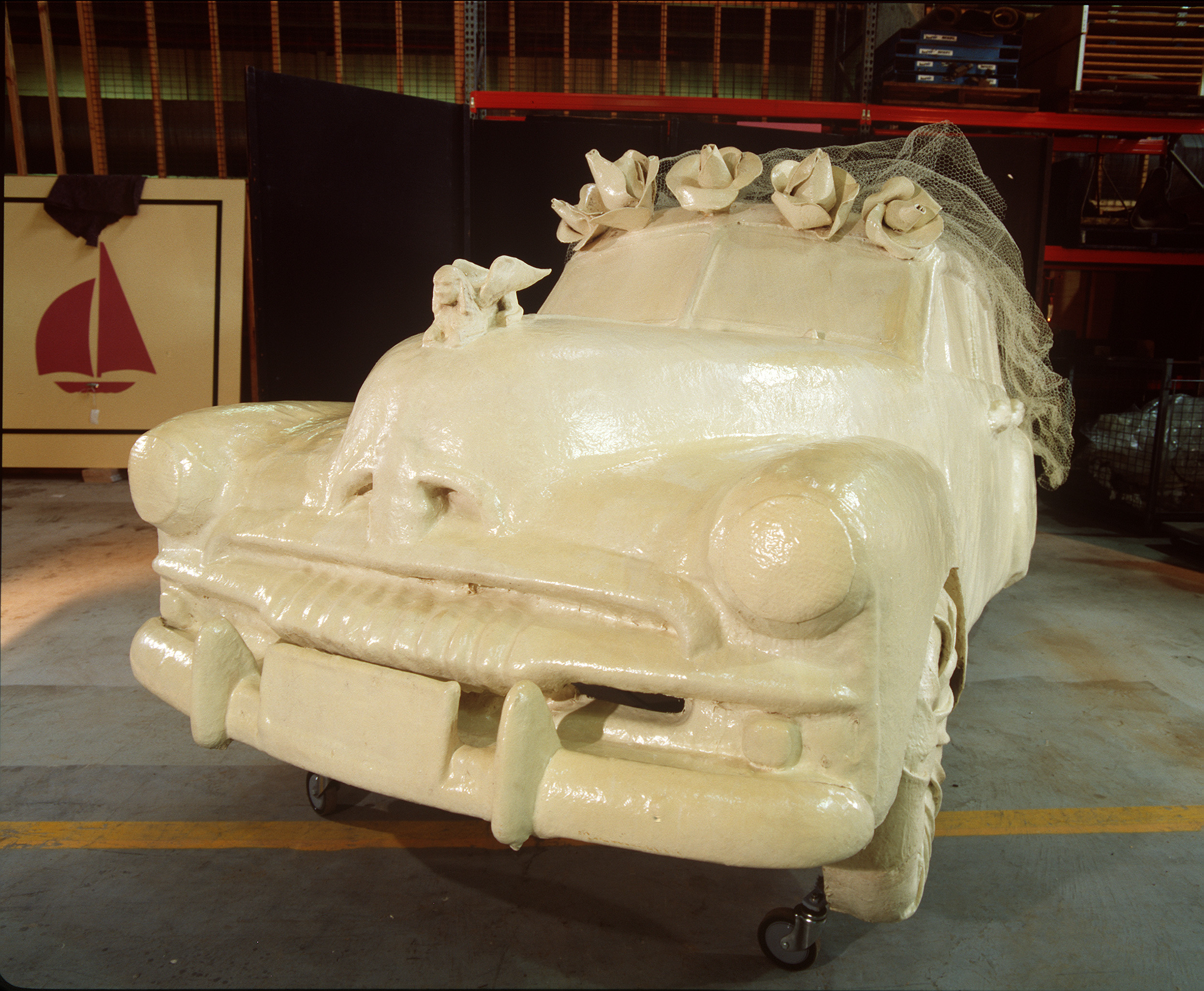 Sculpture, 'Bridal Costume for an FJ Holden, discarded' by Margaret Dodd