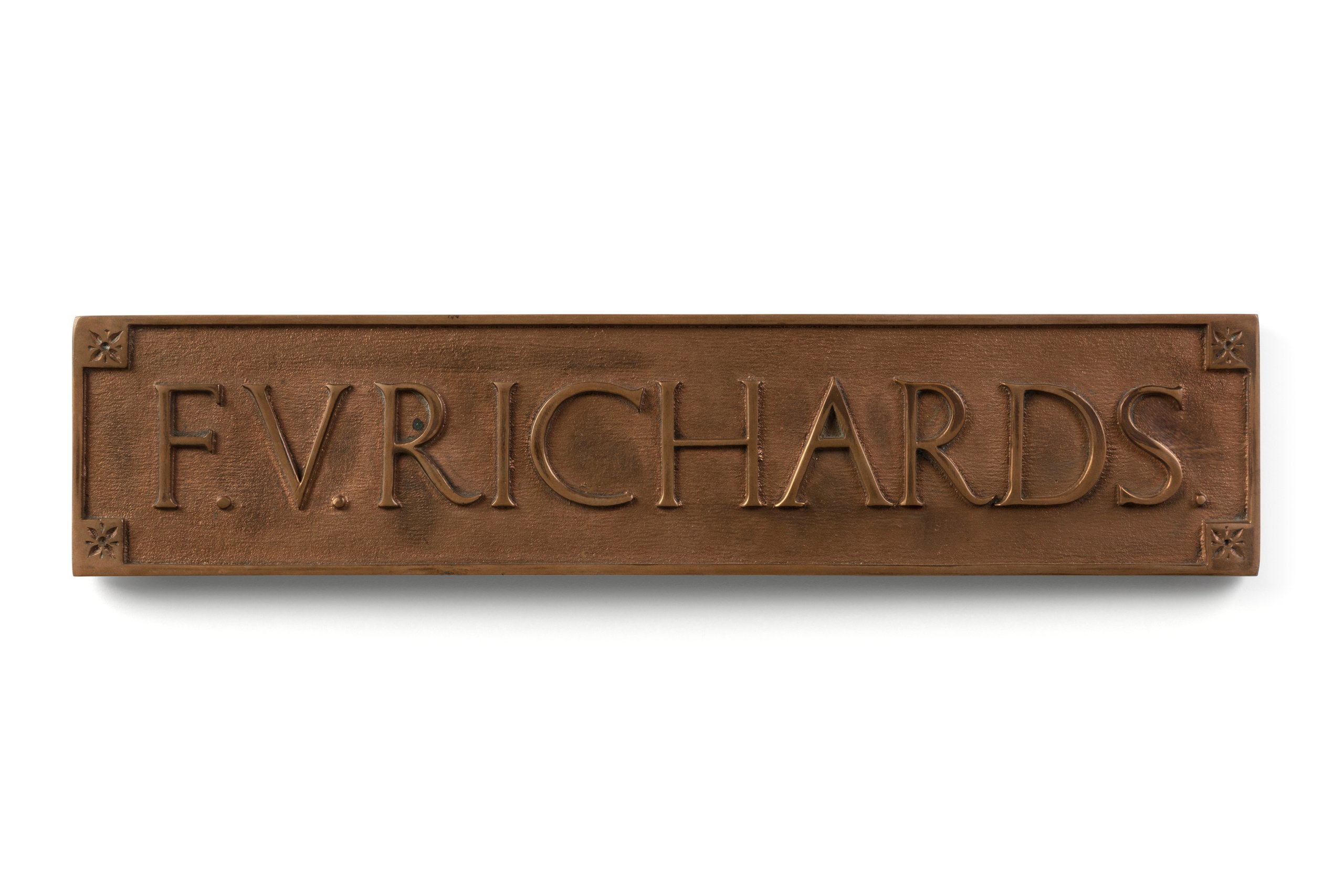 Nameplate for Richards clothing shop