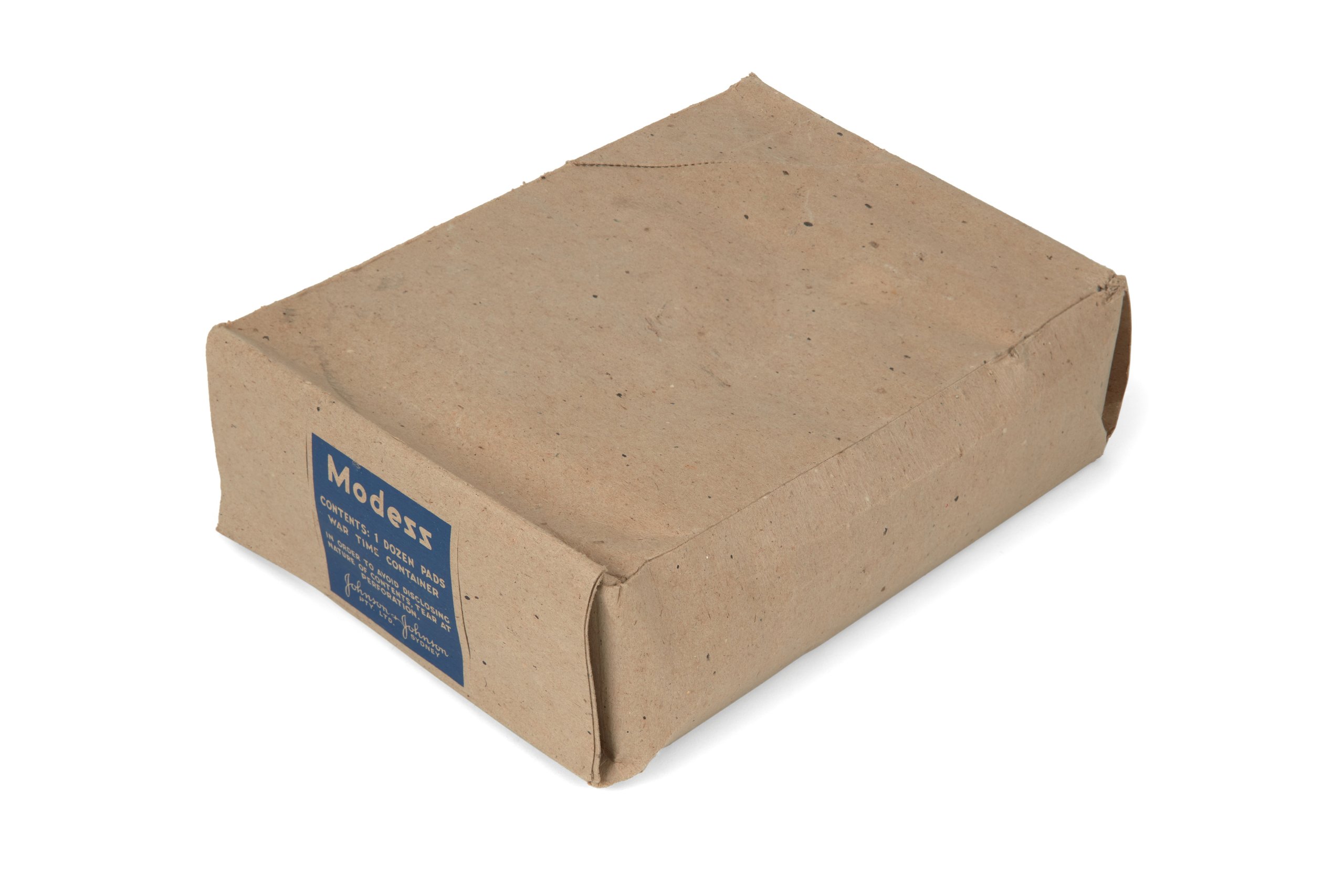 Box of 'Modess' sanitary pads by Johnson & Johnson Pty Ltd