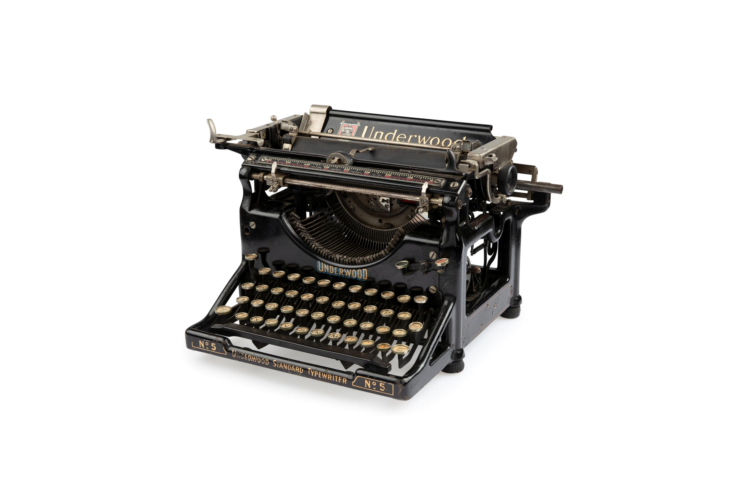 Powerhouse Collection - Underwood No 5 standard typewriter, c. 1924 Powerhouse Collection - Underwood No 5 standard typewriter, c. 1924