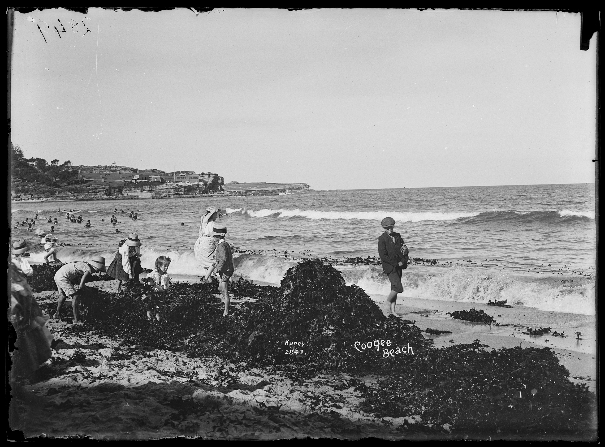 'Coogee Beach' glass negative by Kerry and Co