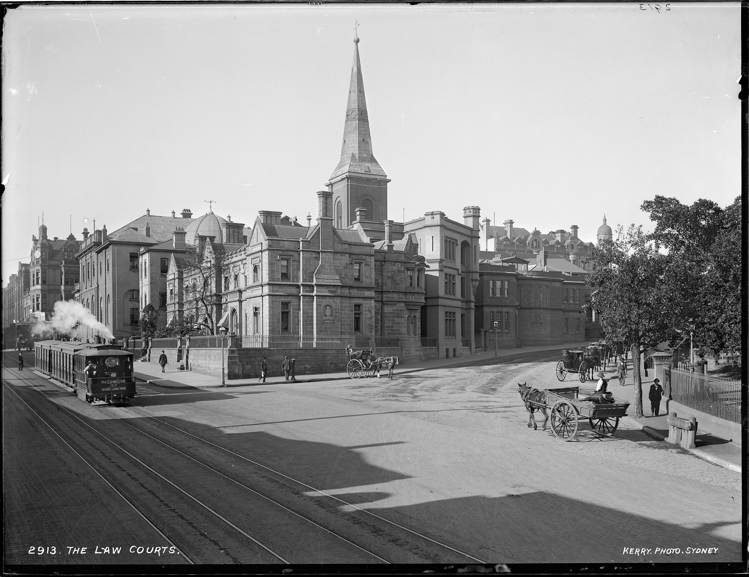 Glass plate negative of law courts in Sydney