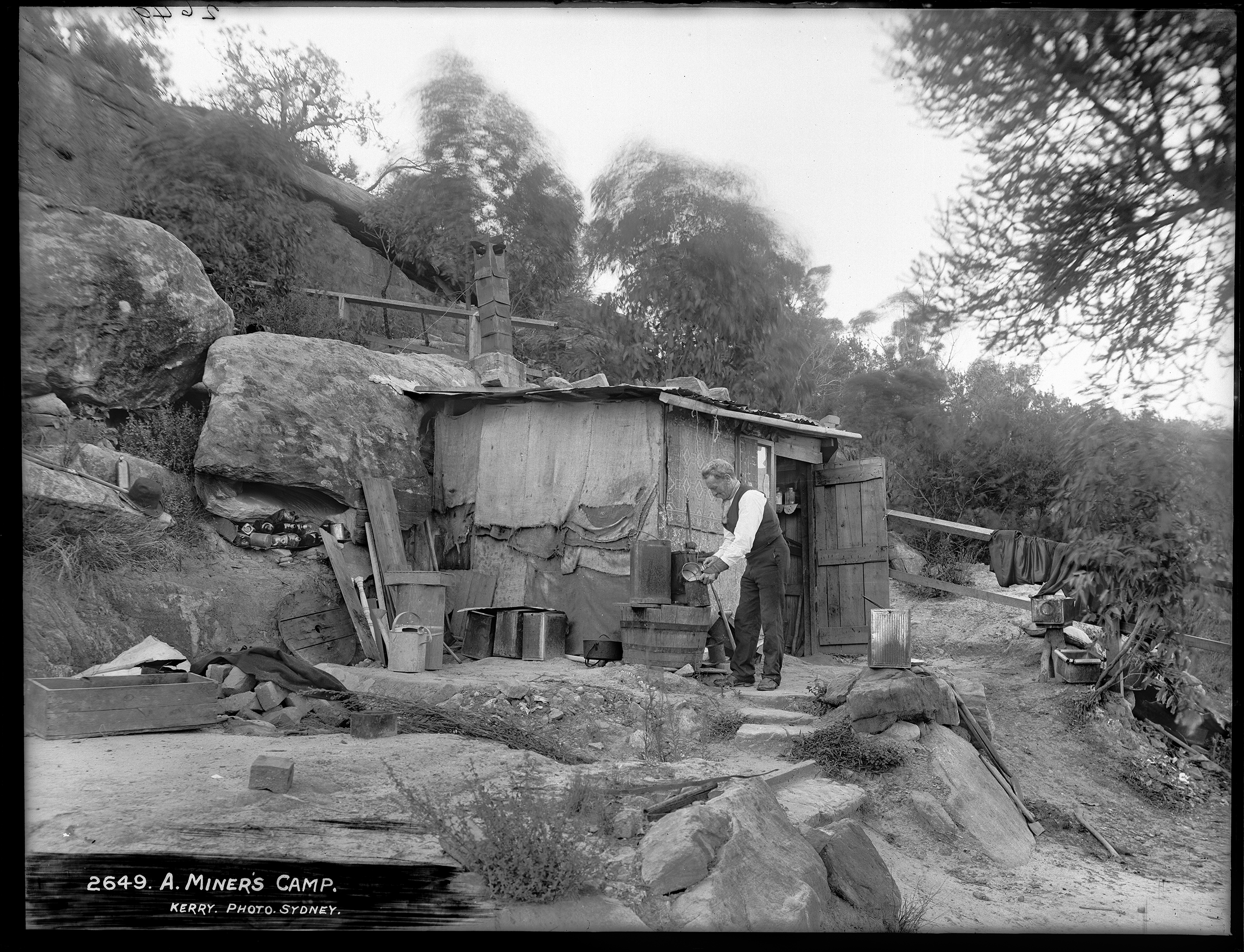 'A Miner's Camp' by Kerry and Co from the Tyrrell Collection