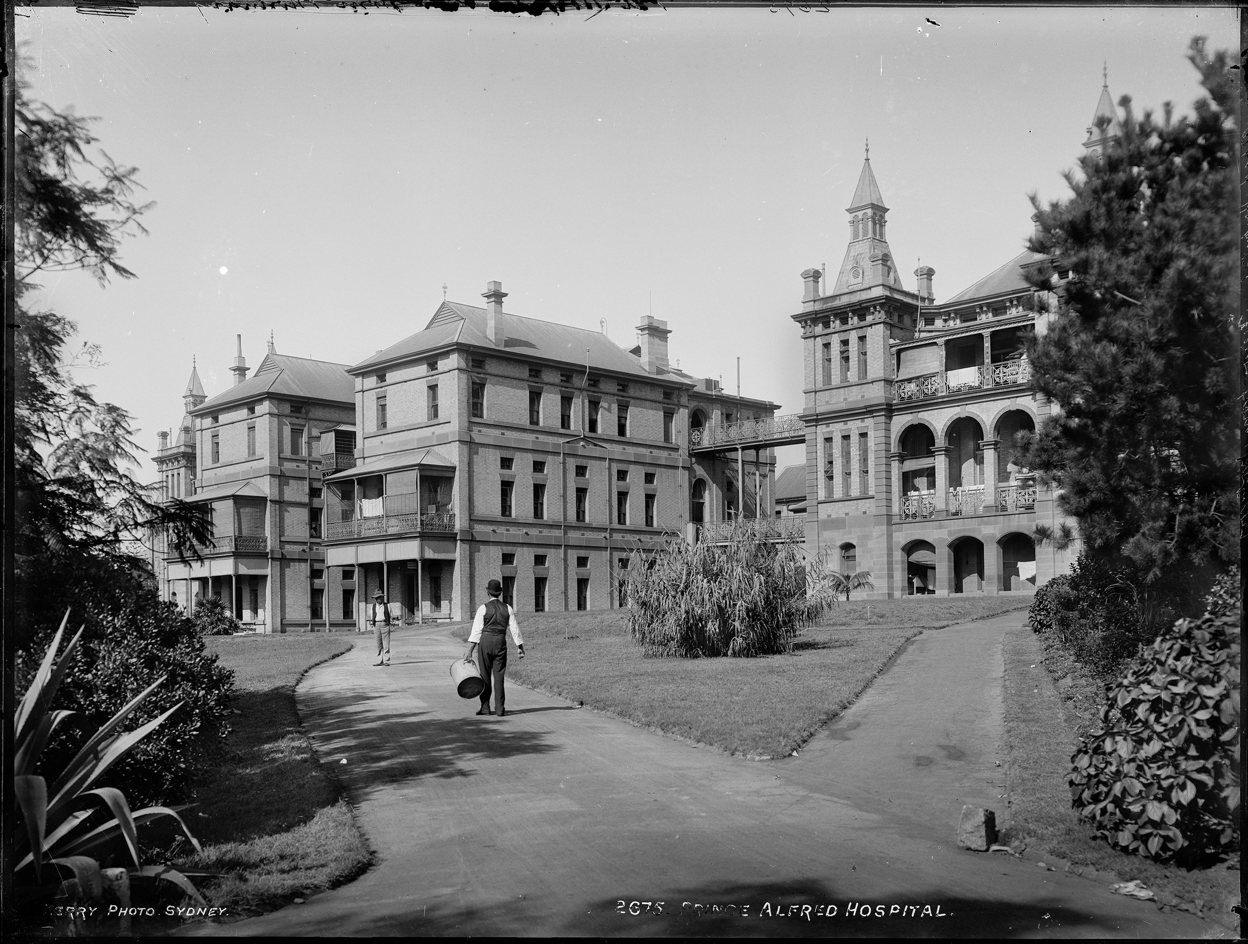 Glass plate negative, 'Prince Alfred Hospital' by Kerry and Co