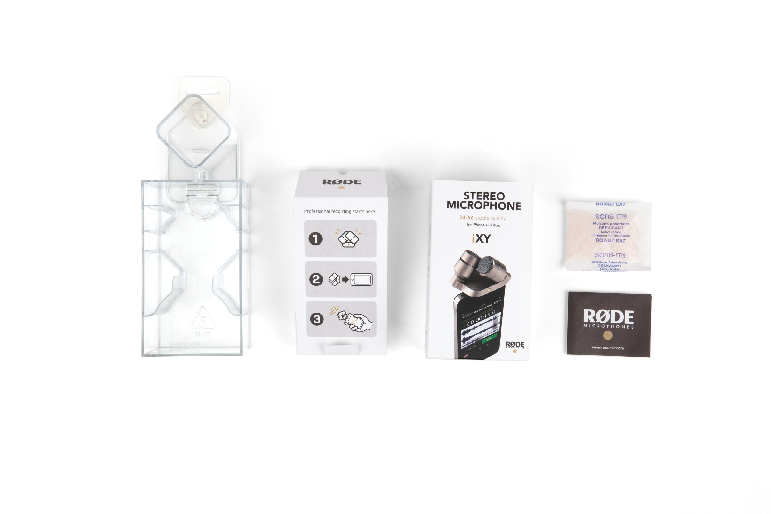 RØDE iXY directional microphone and packaging