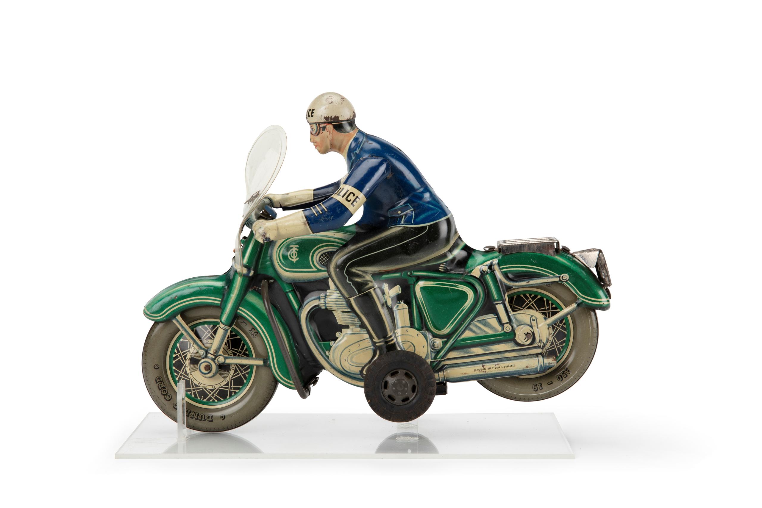 Powerhouse Collection - Toy police motorcycle made by Tipp & Co, c
