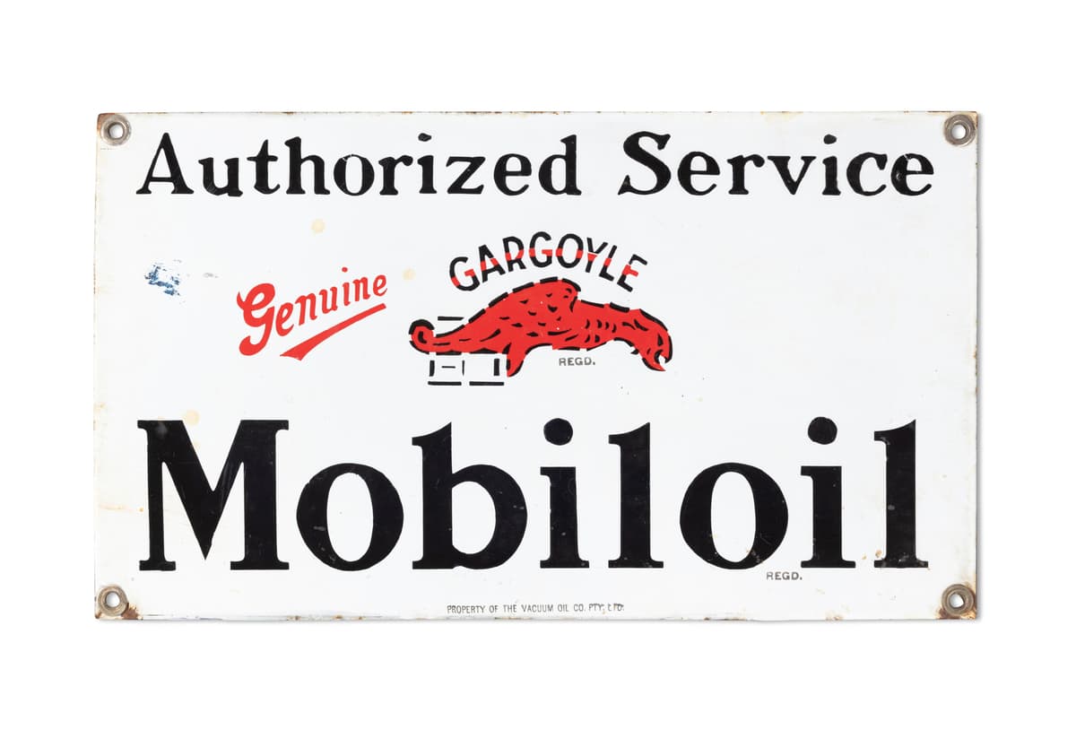 Powerhouse Collection - 'Mobil Oil' advertising sign, 1920-1940