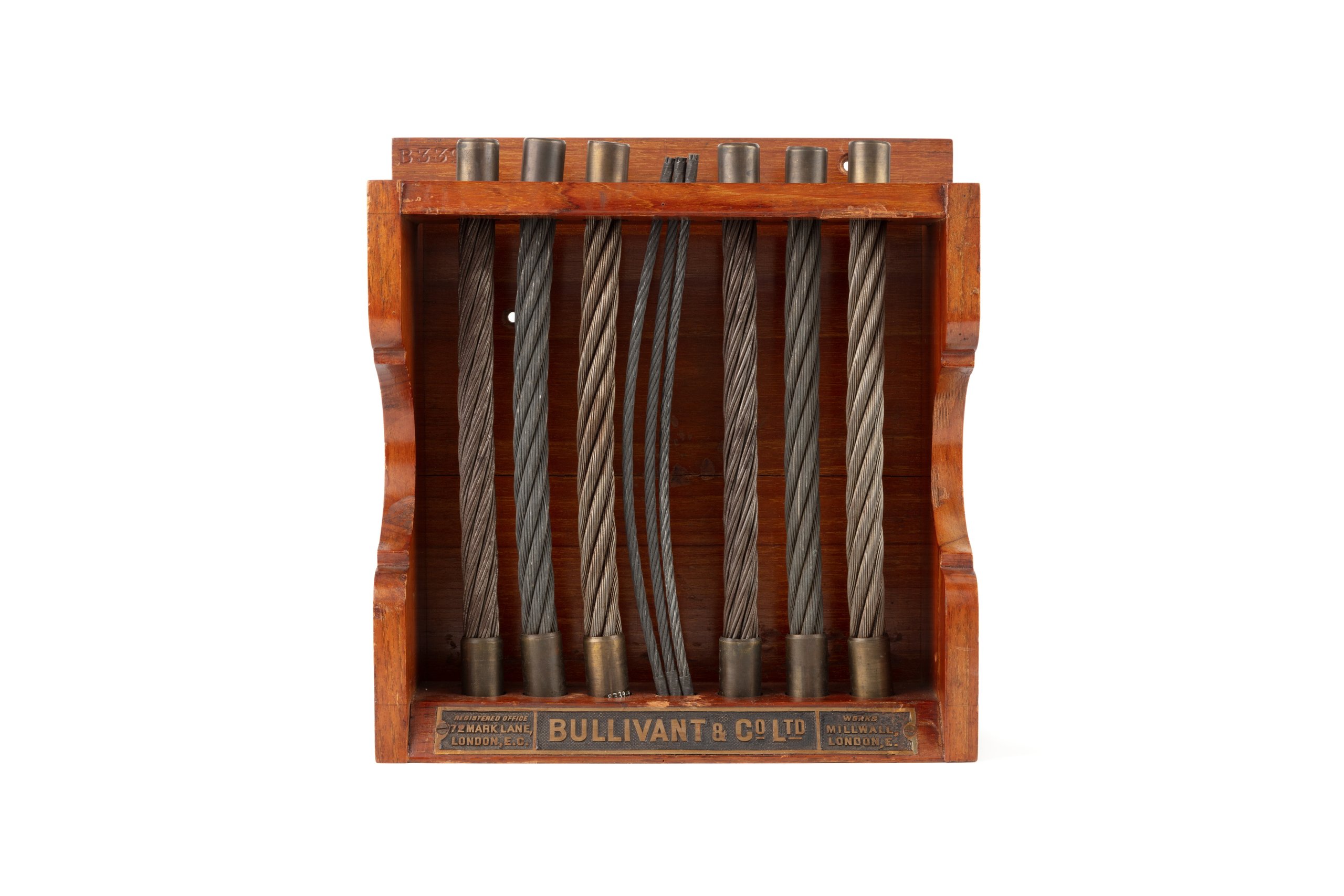 Samples of metal cables by Bullivant & Co