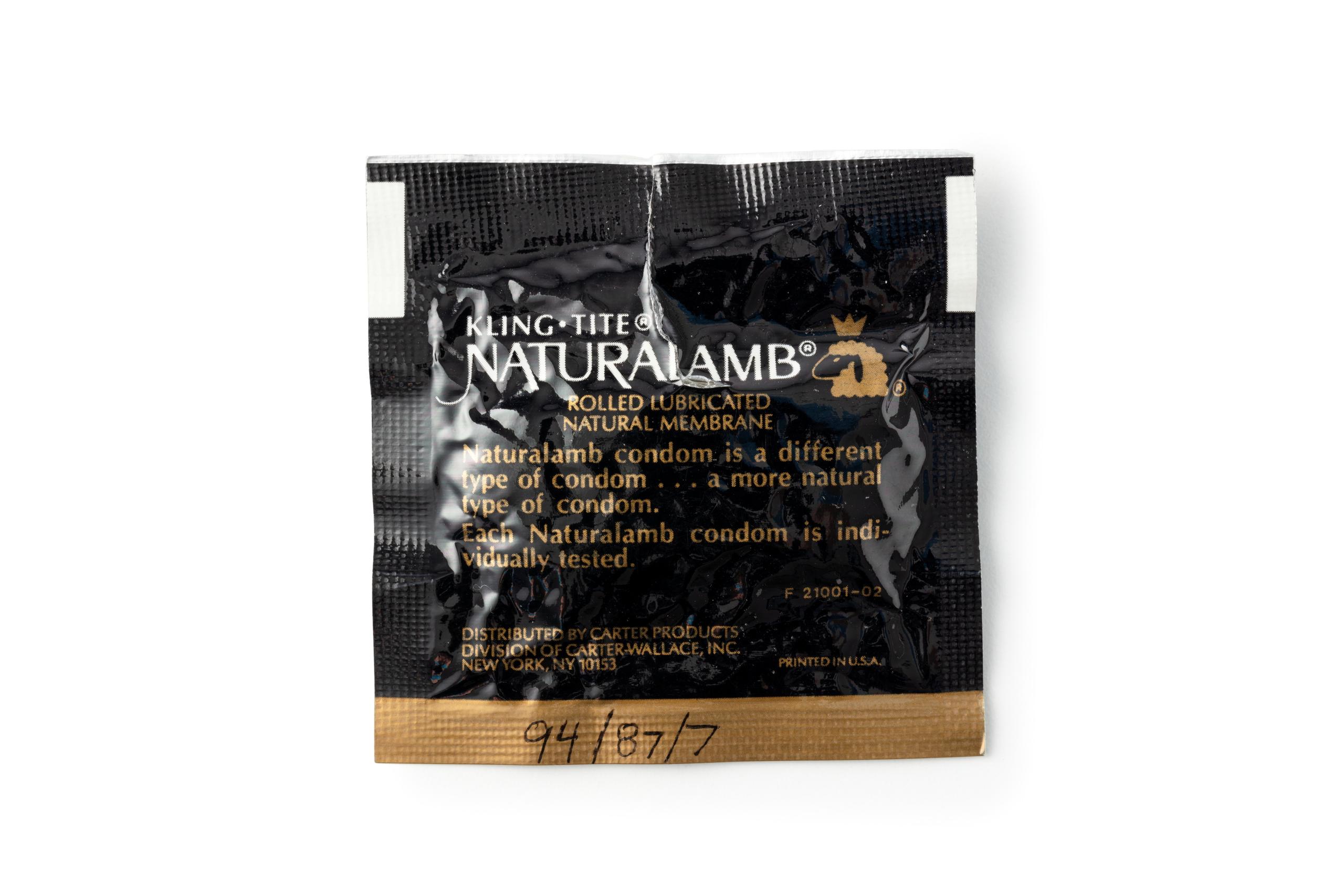 Powerhouse Collection - 'Trojan Kling-tite Naturalamb' condom by Carter-Wallace Inc, 1993 Powerhouse Collection - 'Trojan Kling-tite Naturalamb' condom by Carter-Wallace Inc, 1993
