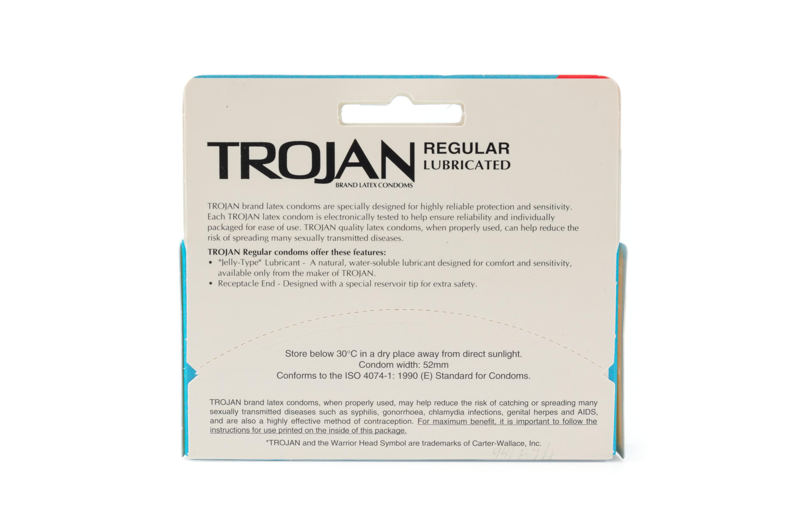 Powerhouse Collection Trojan Regular condoms in packaging