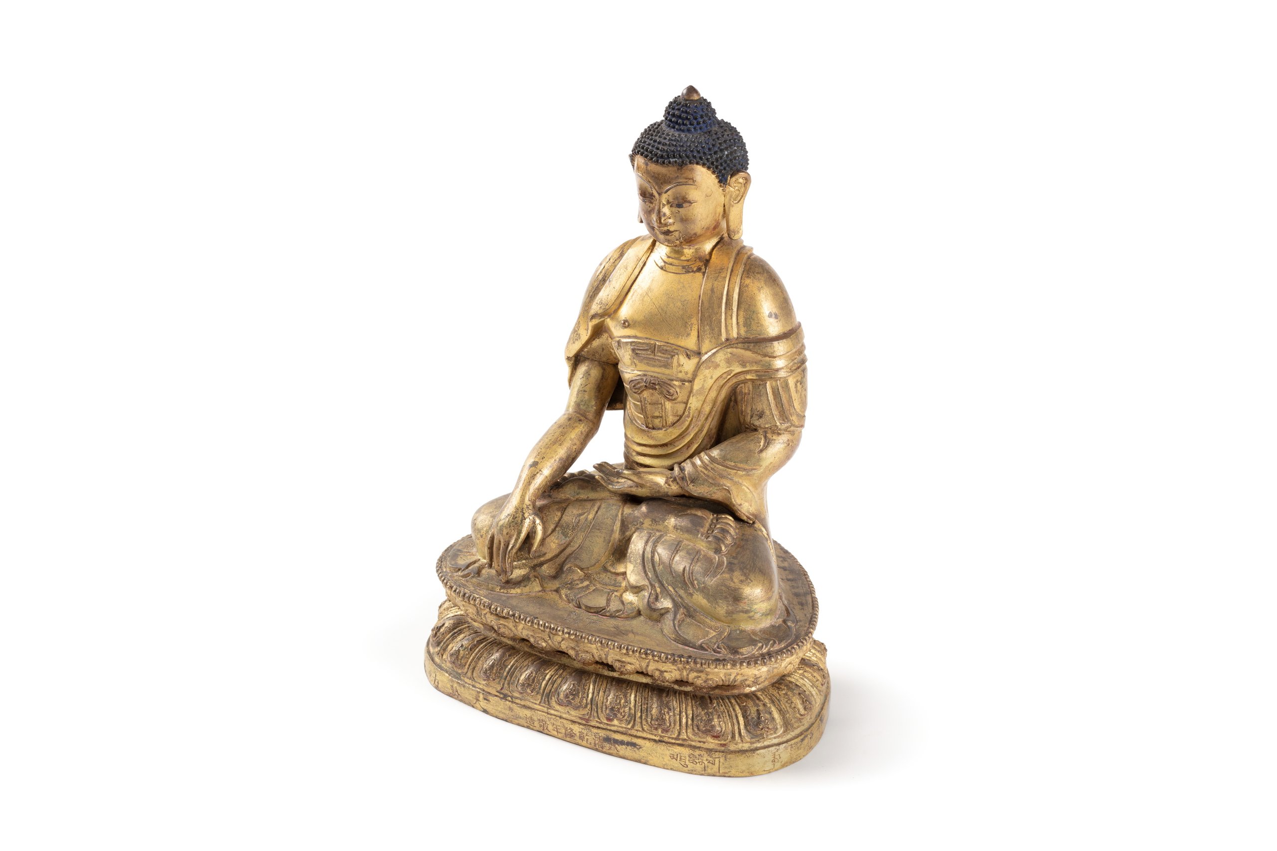 Gilt bronze seated Buddha from Tibet