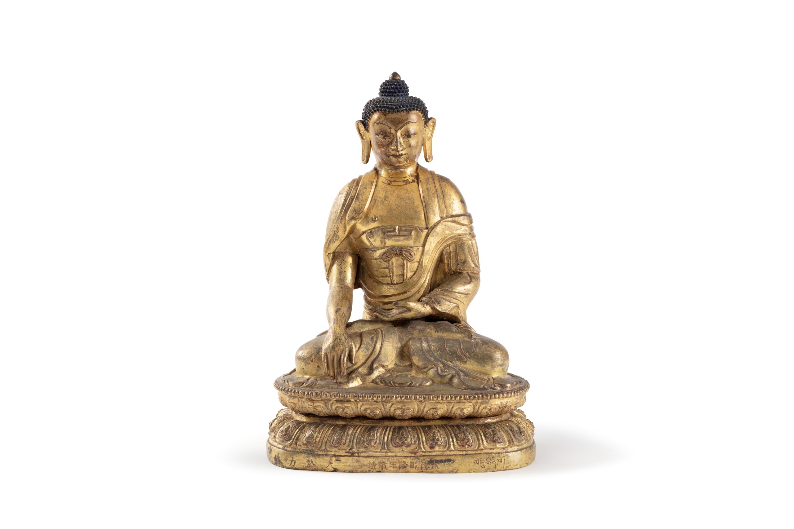 Gilt bronze seated Buddha from Tibet