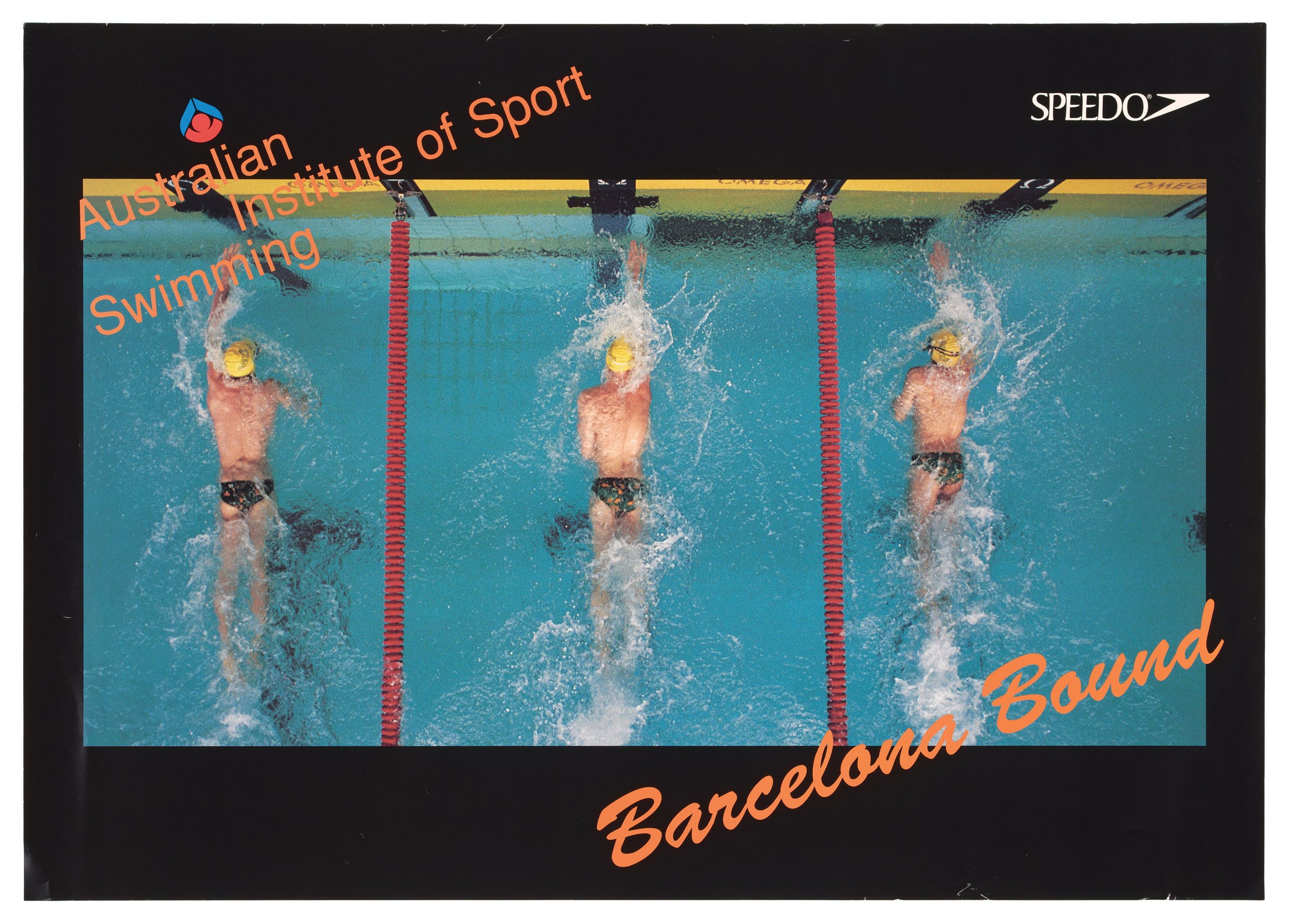 Barcelona Olympic Games swimming themed poster by Speedo Australia