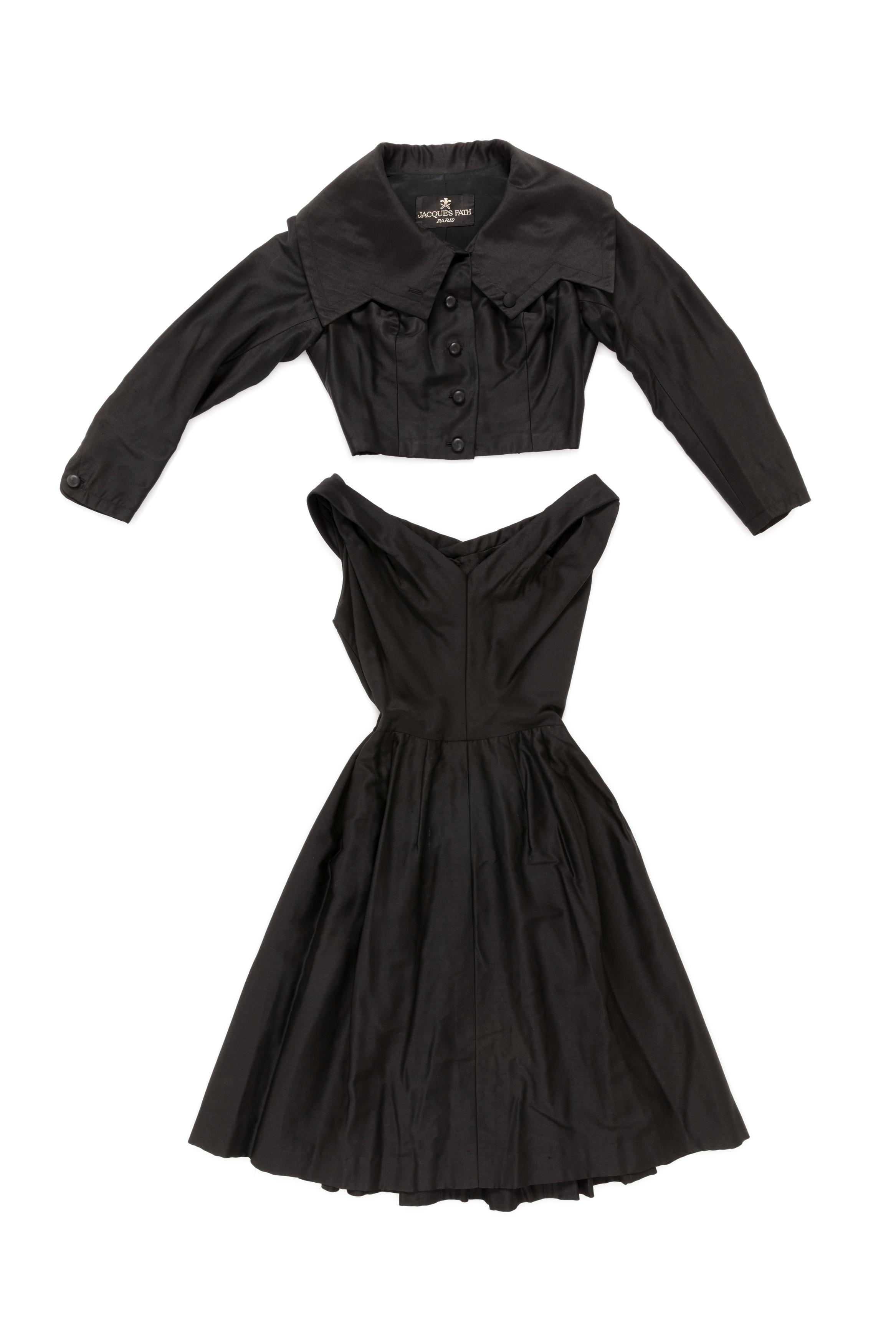 Powerhouse Collection - Womens cocktail outfit by Jacques Fath, c. 1958 Powerhouse Collection - Womens cocktail outfit by Jacques Fath, c. 1958