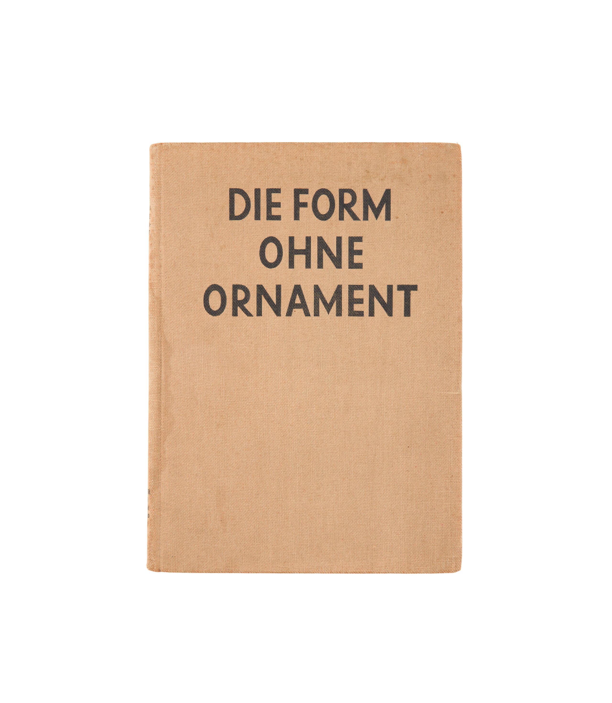 Book 'Die Form Ohne Ornament' (Form without Ornament)
