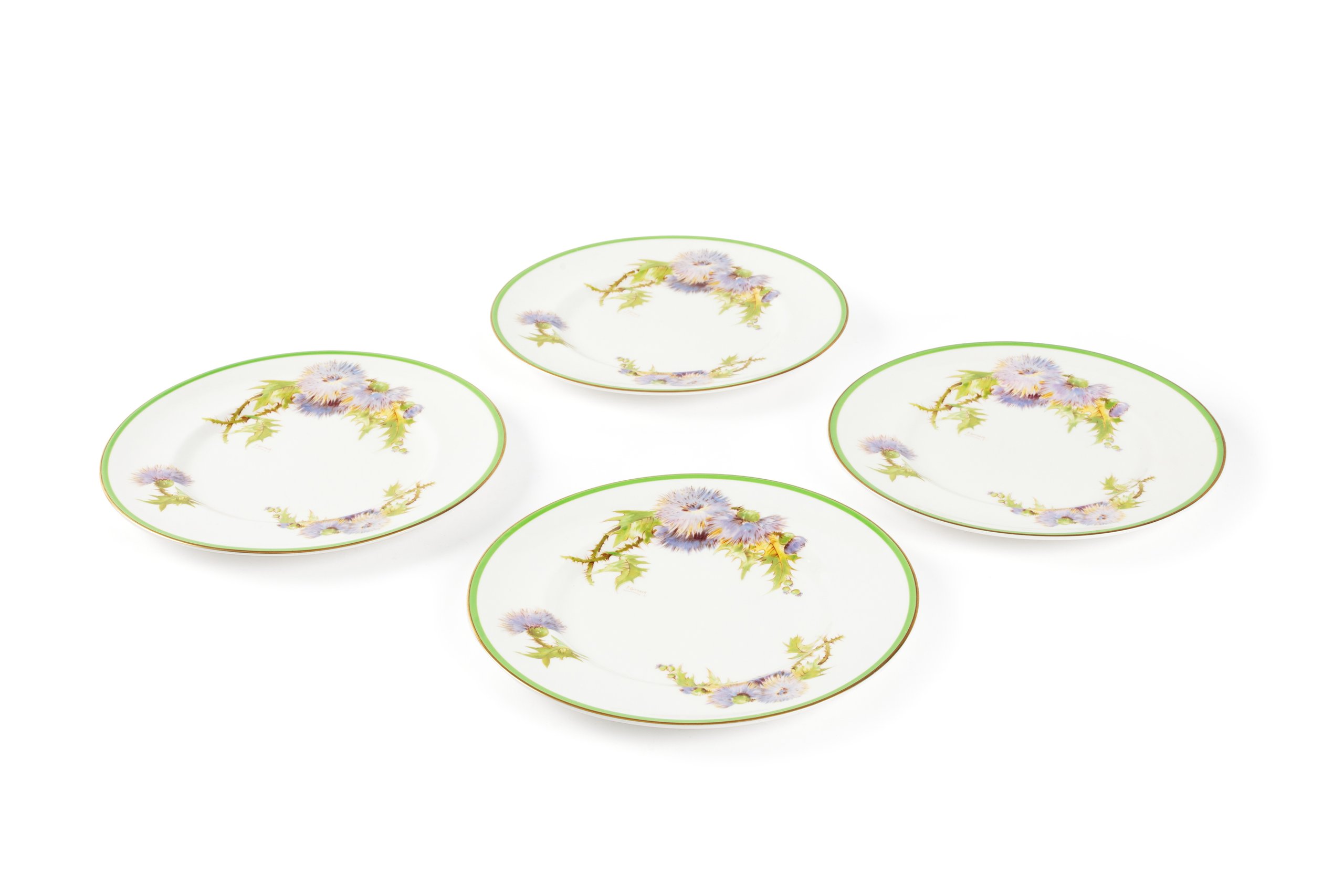 Dinner plates designed by Percy Curnock for Royal Doulton