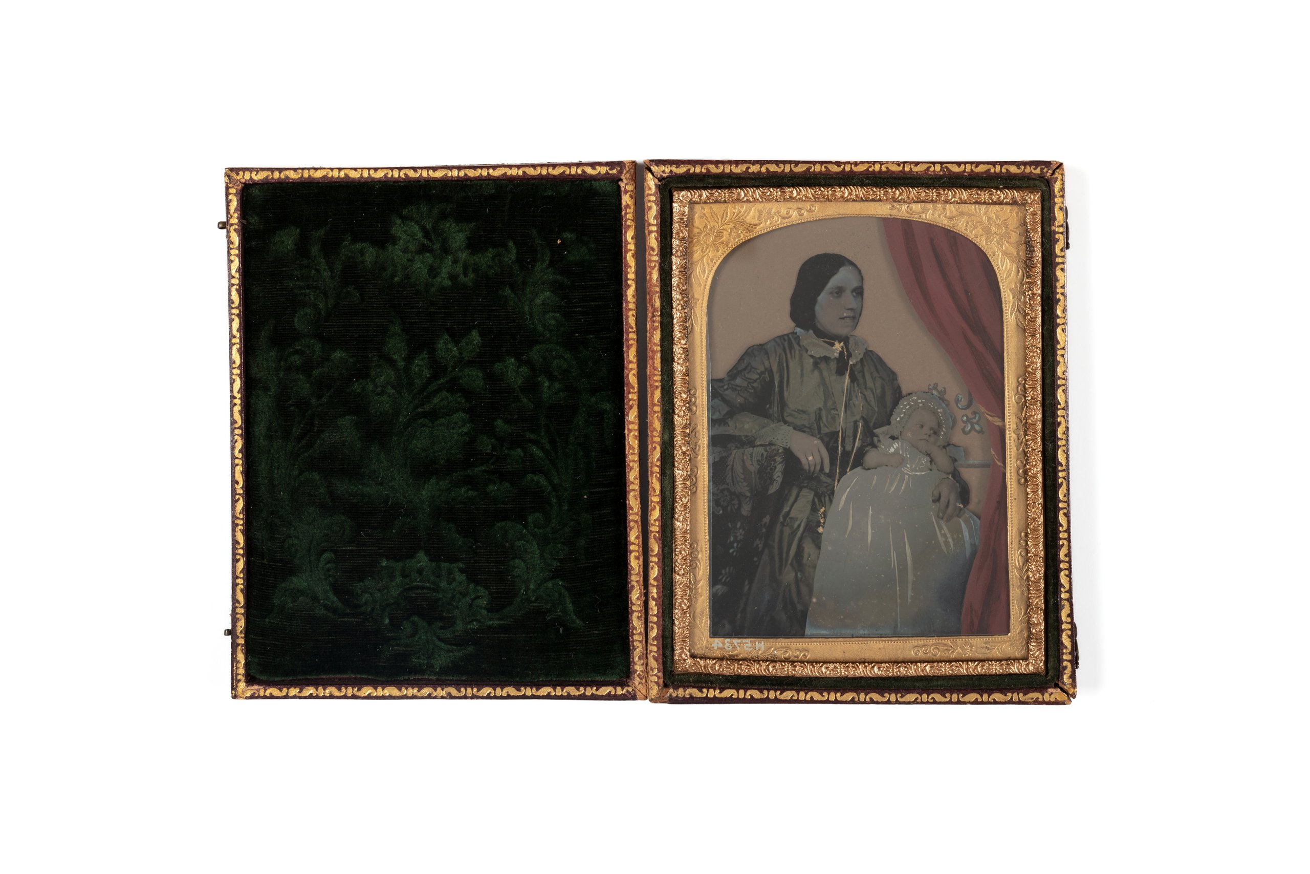 Ambrotype of a woman and baby