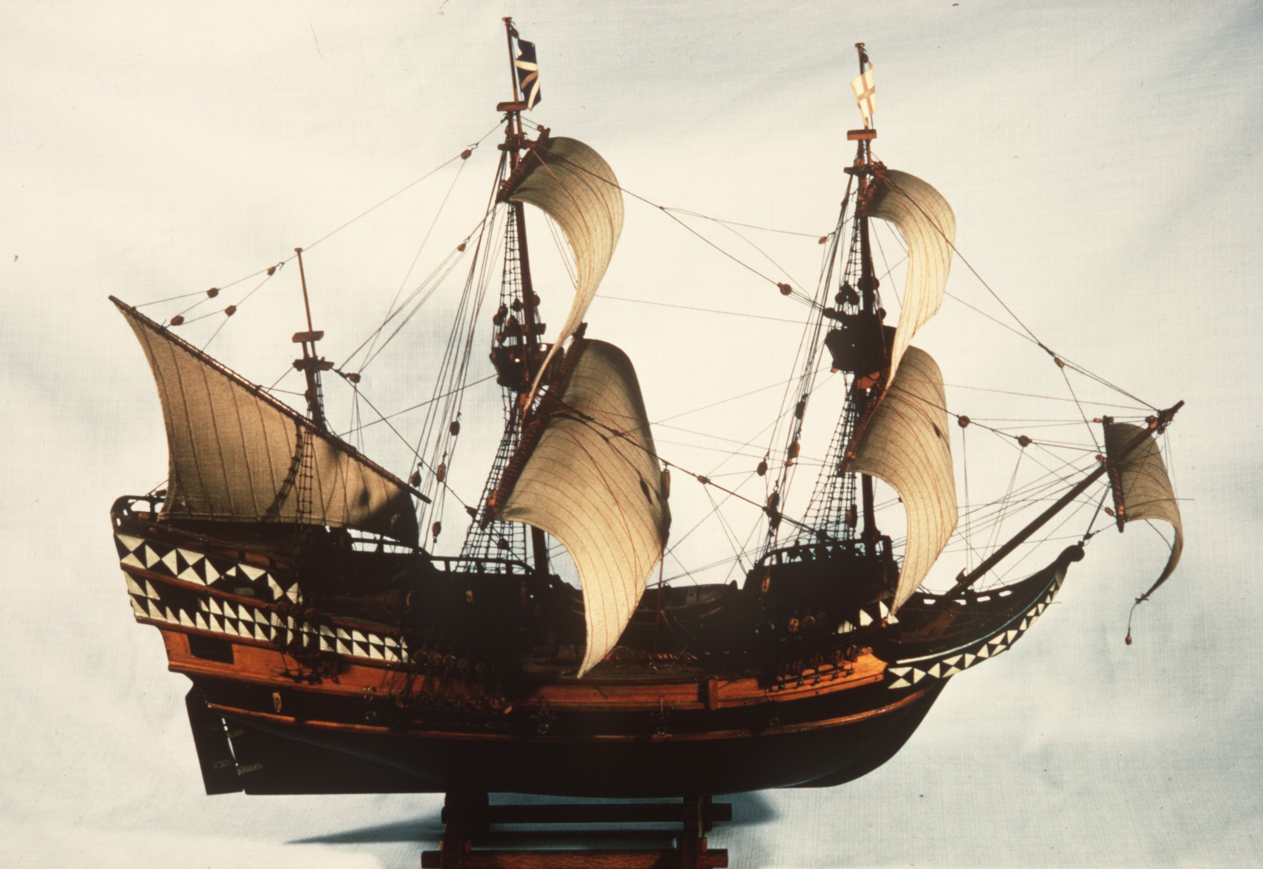 Ship model, the "Mayflower", 1620 galleon.